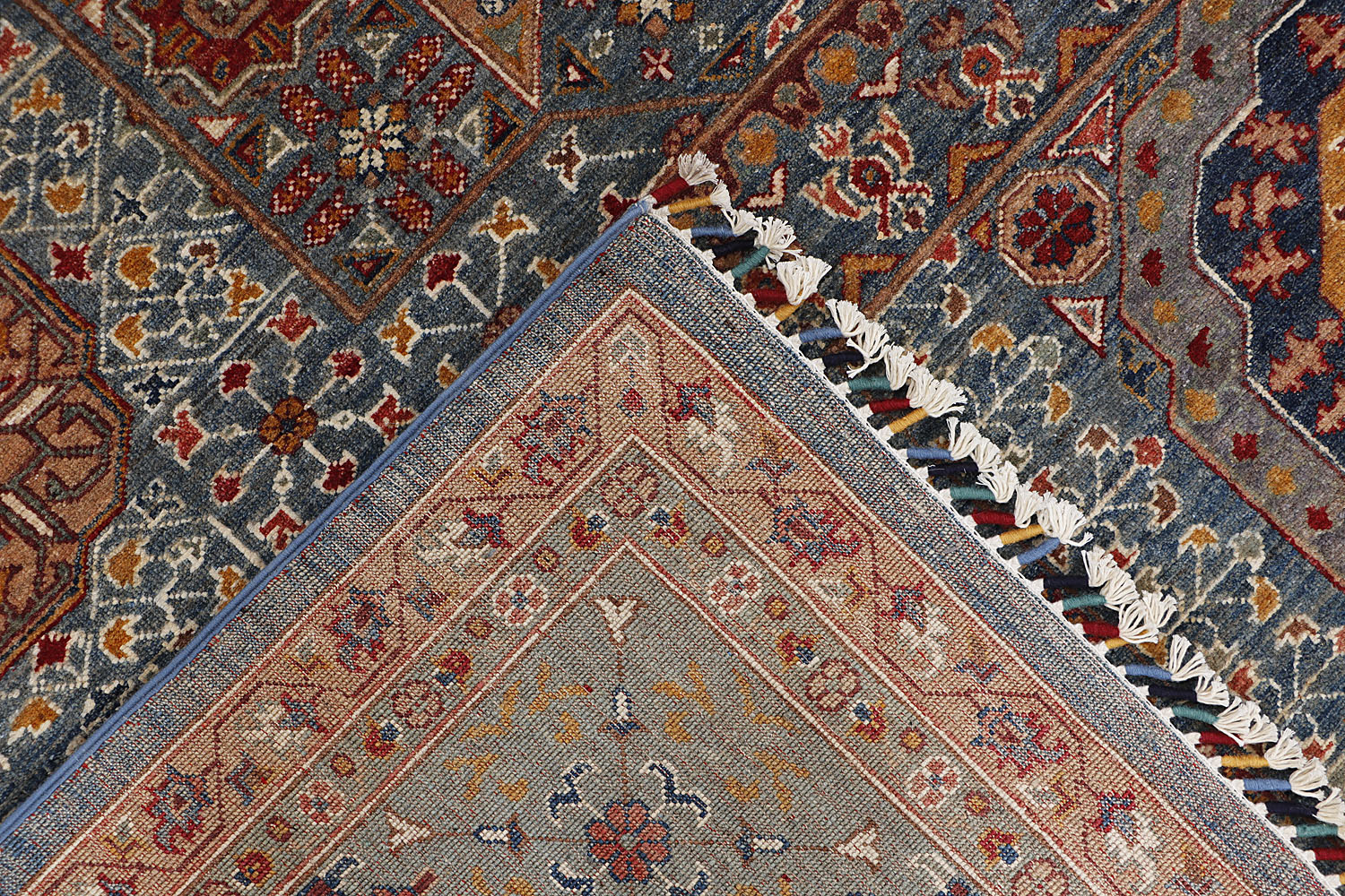 Mamluk Persian Hand Knotted Wool Rug Blue 10' x 14'