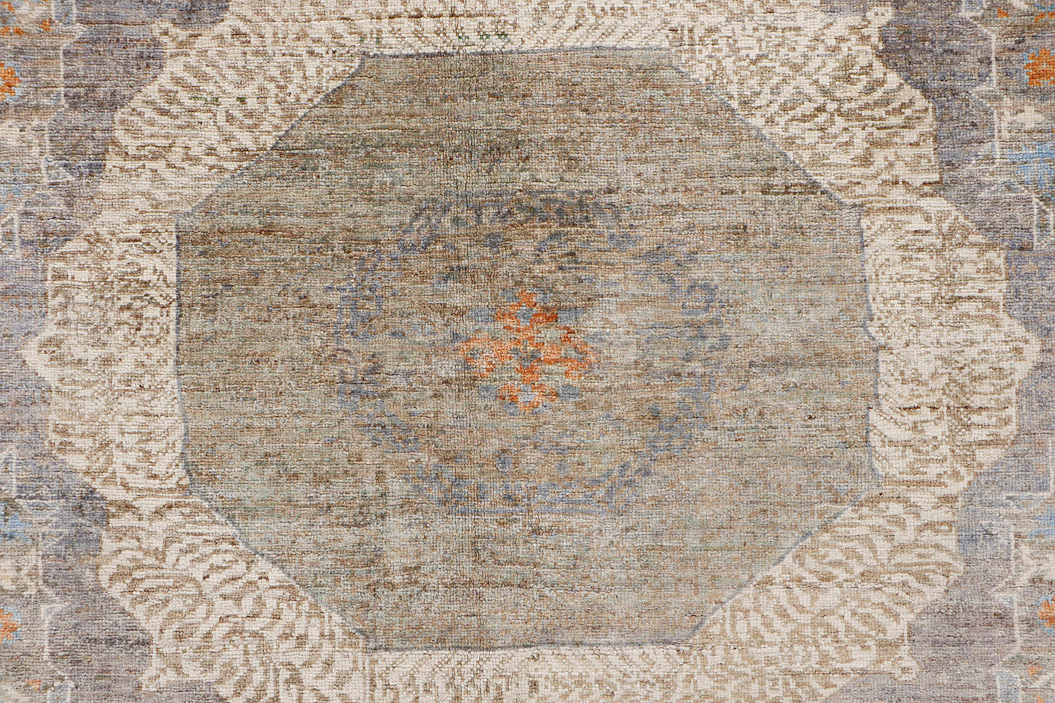 Mamluk Persian Hand Knotted Wool Rug Gray 9' x 13'