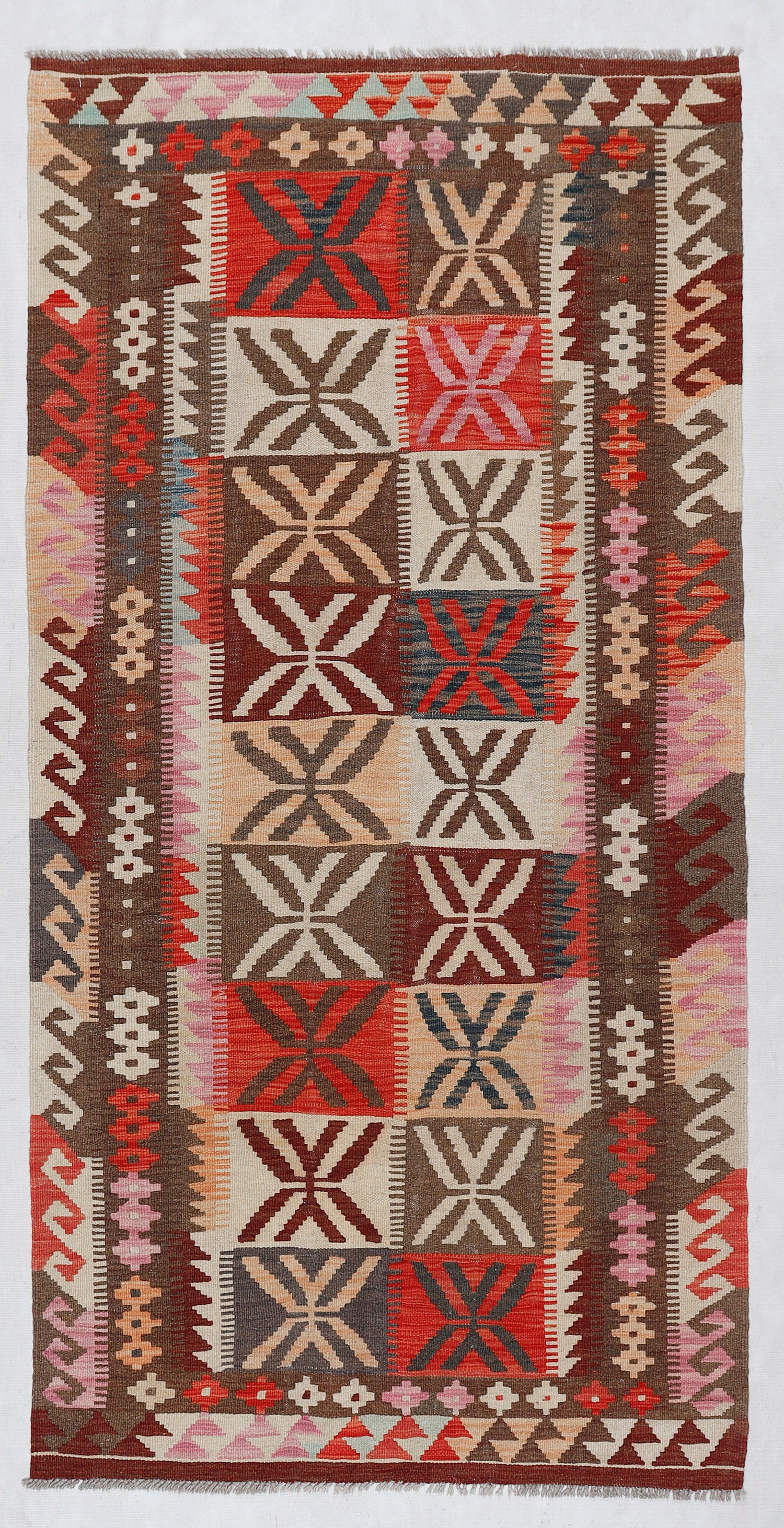 Multy Handmade Veggie Dye Kilim Rug Rectangular