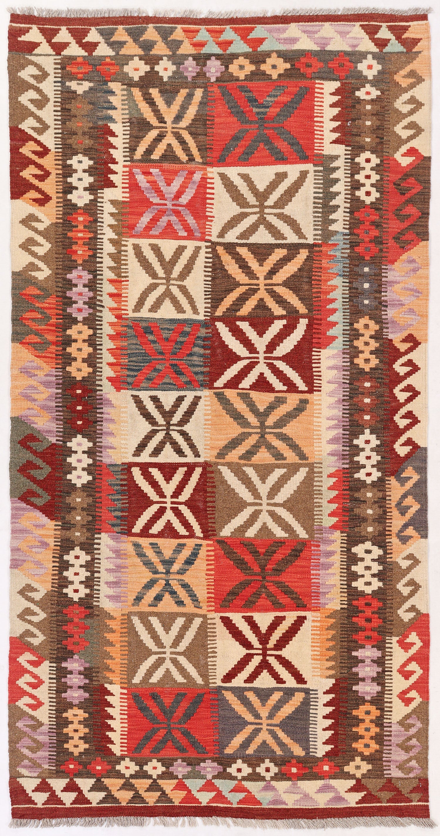 Multy Handmade Veggie Dye Kilim Rug Rectangular