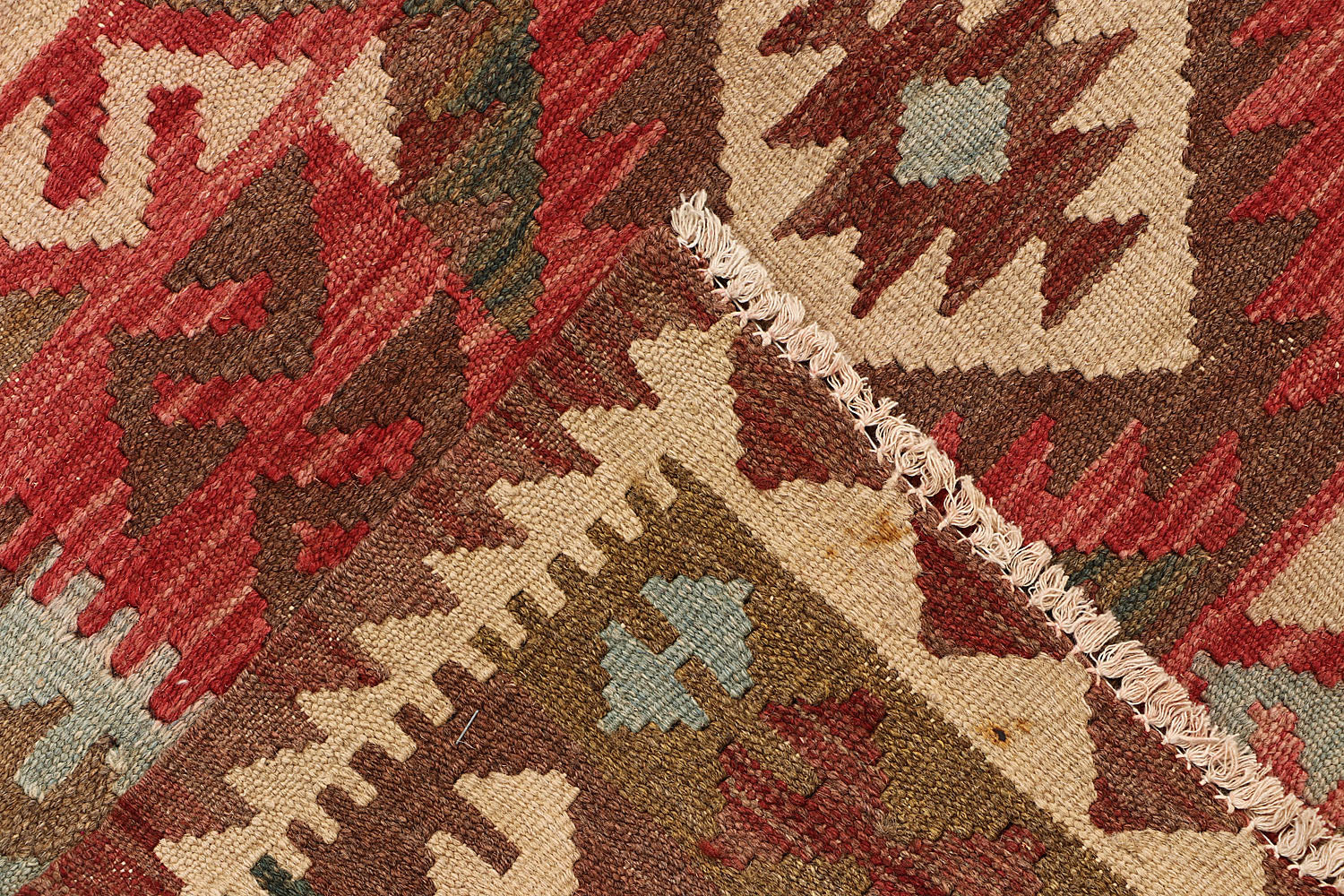 3' 3" X 6' Multy Handmade Veggie Dye Kilim Rug Rectangular