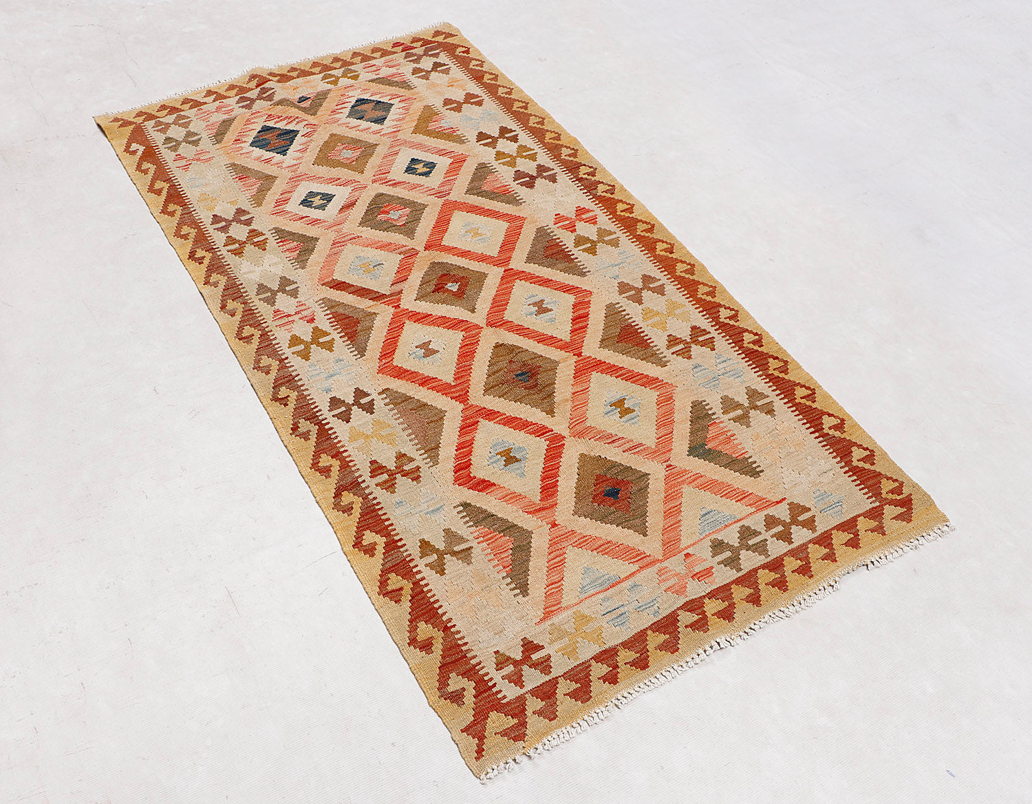 Multy Handmade Veggie Dye Kilim Rug Rectangular