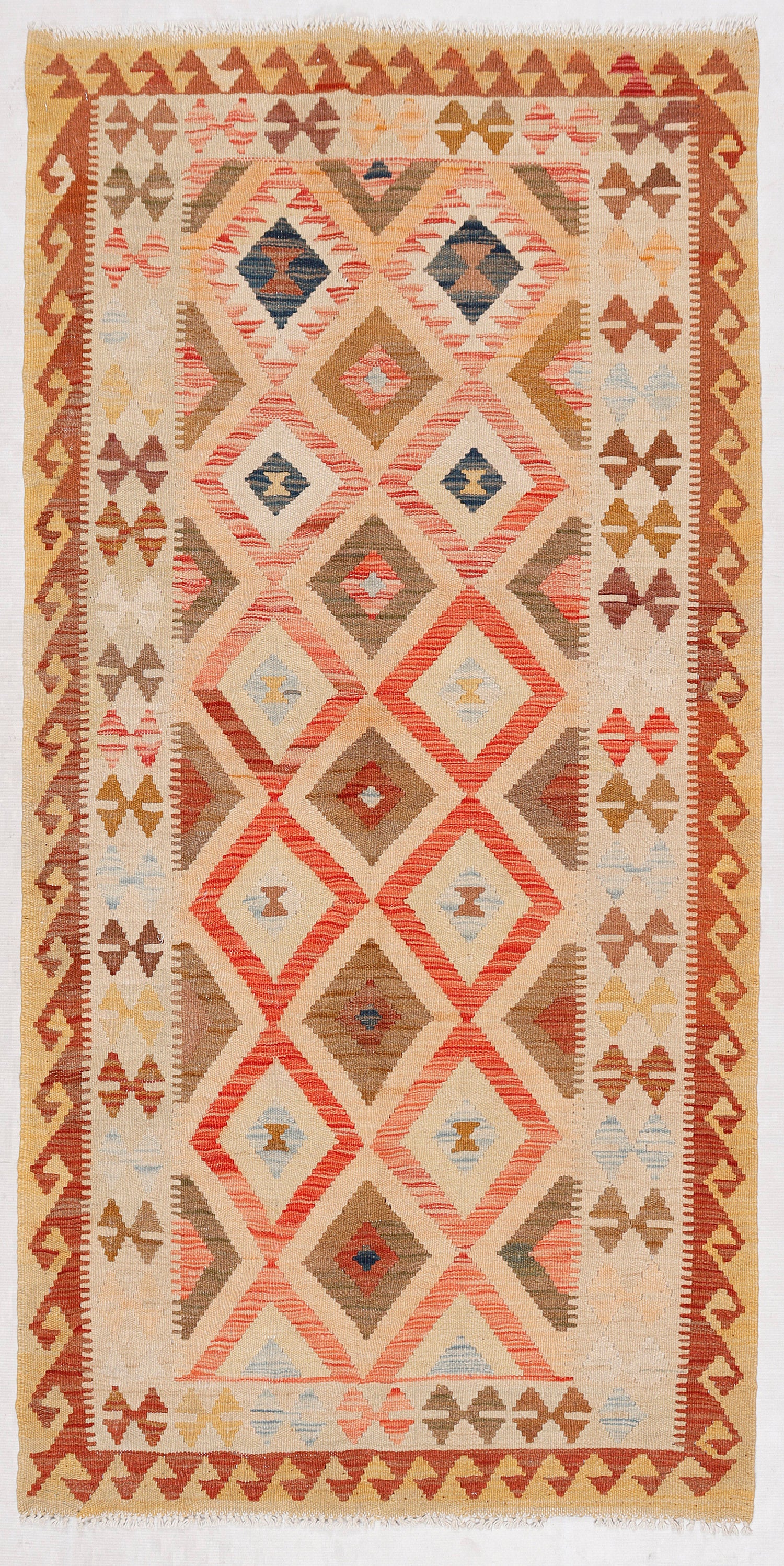 Multy Handmade Veggie Dye Kilim Rug Rectangular