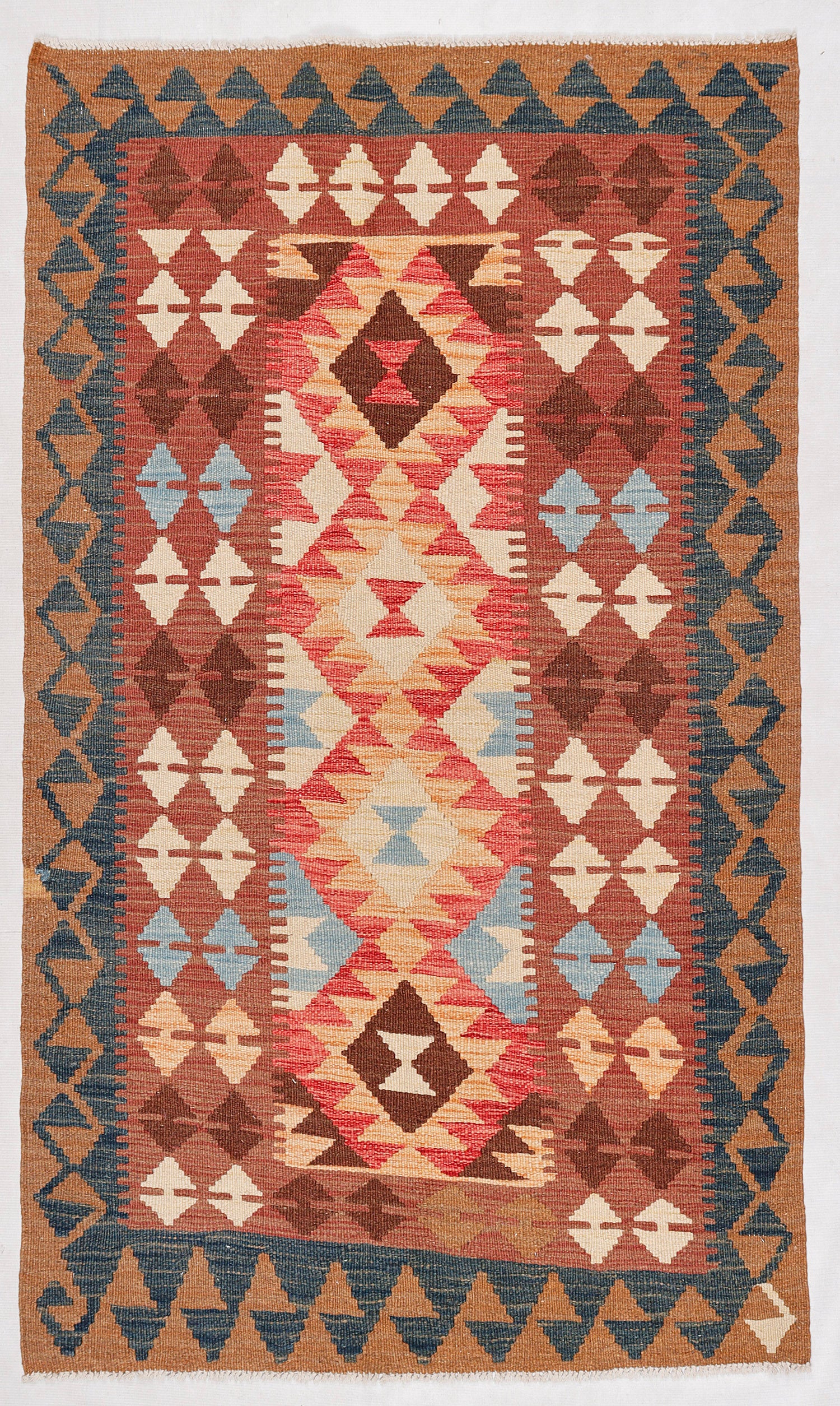 4' x 6' Multy Handmade Veggie Dye Kilim Rug Rectangular