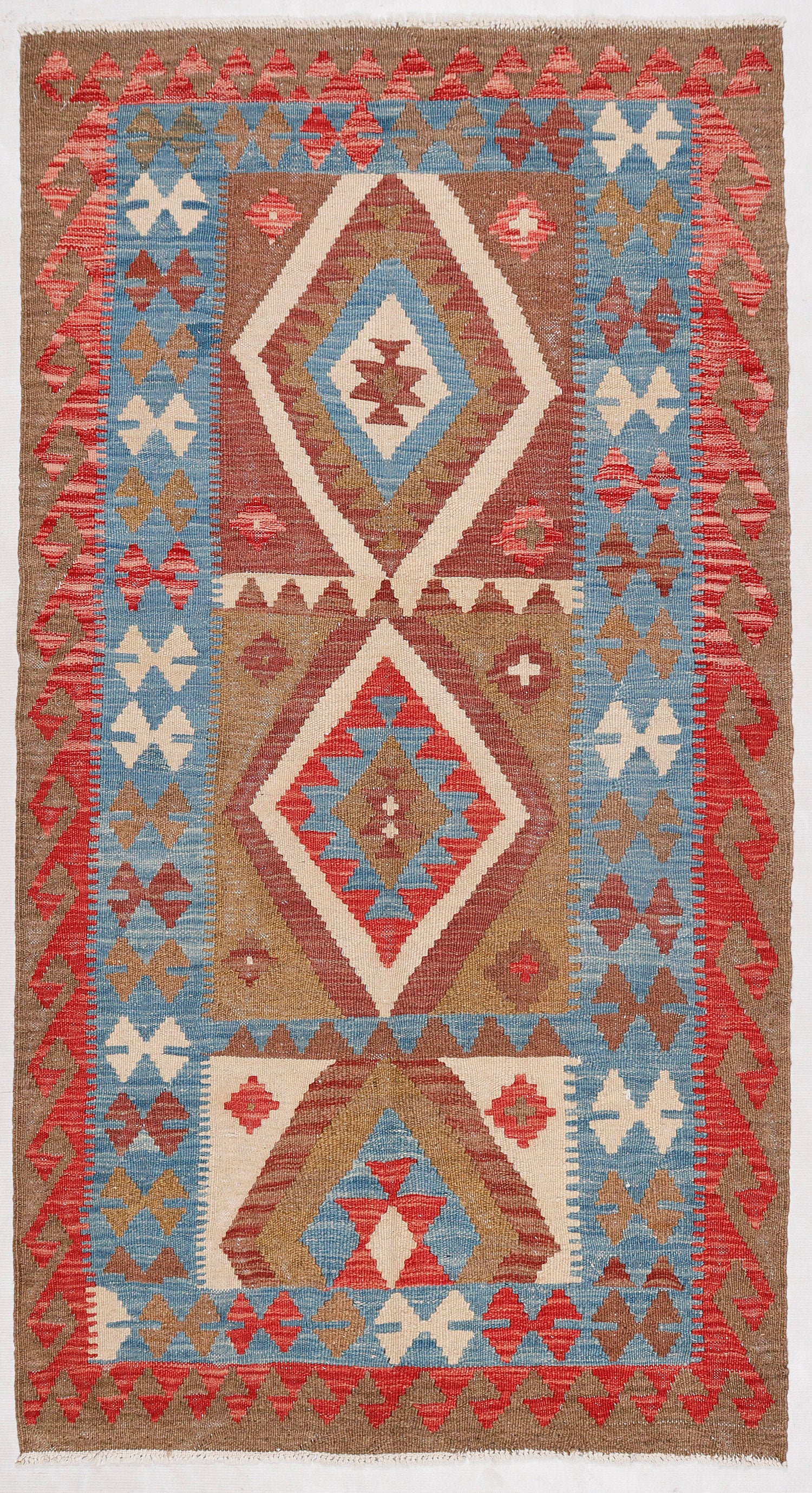 4' x 6' Multy Handmade Veggie Dye Kilim Rug Rectangular
