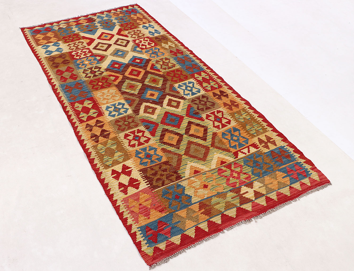 Multy Handmade Veggie Dye Kilim Rug Rectangular