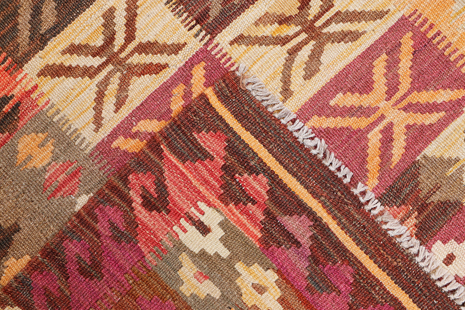 3' 3" X 6' Multy Handmade Veggie Dye Kilim Rug Rectangular