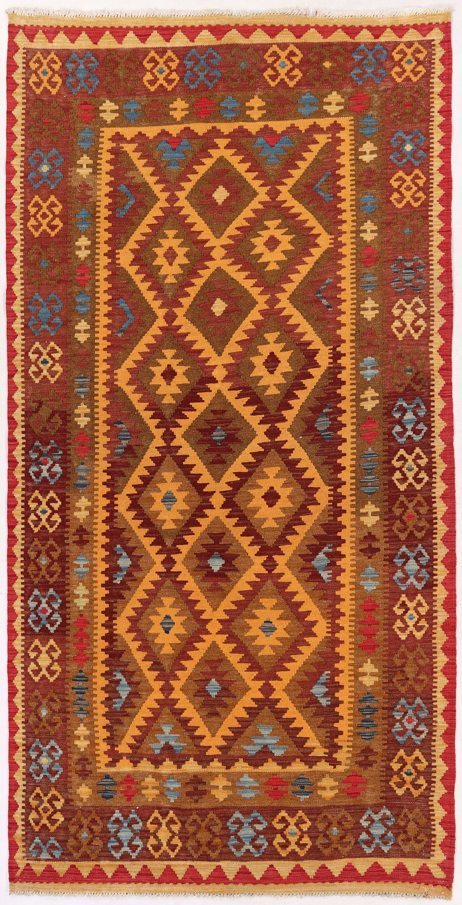 Multy Handmade Veggie Dye Kilim Rug Rectangular