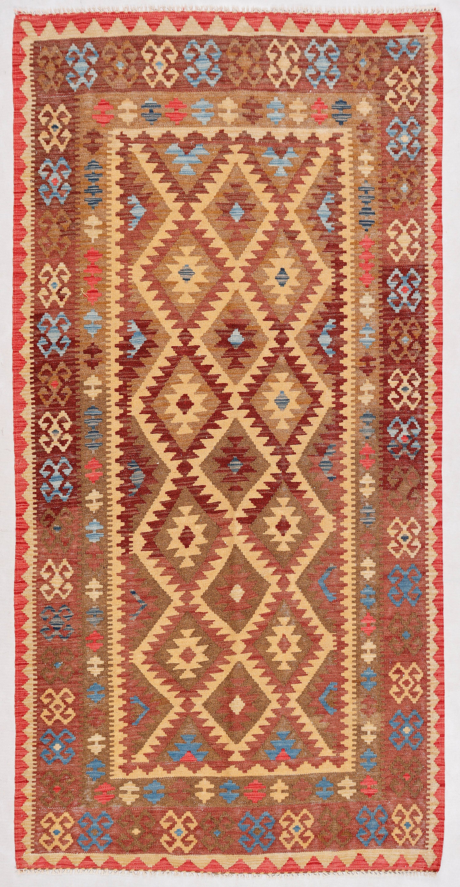 Multy Handmade Veggie Dye Kilim Rug Rectangular