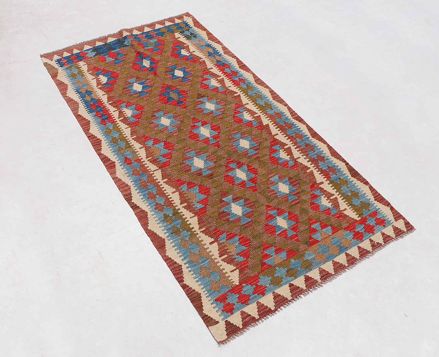 Multy Handmade Veggie Dye Kilim Rug Rectangular