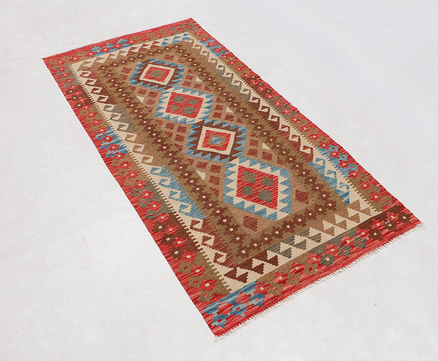 Multy Handmade Veggie Dye Kilim Rug Rectangular