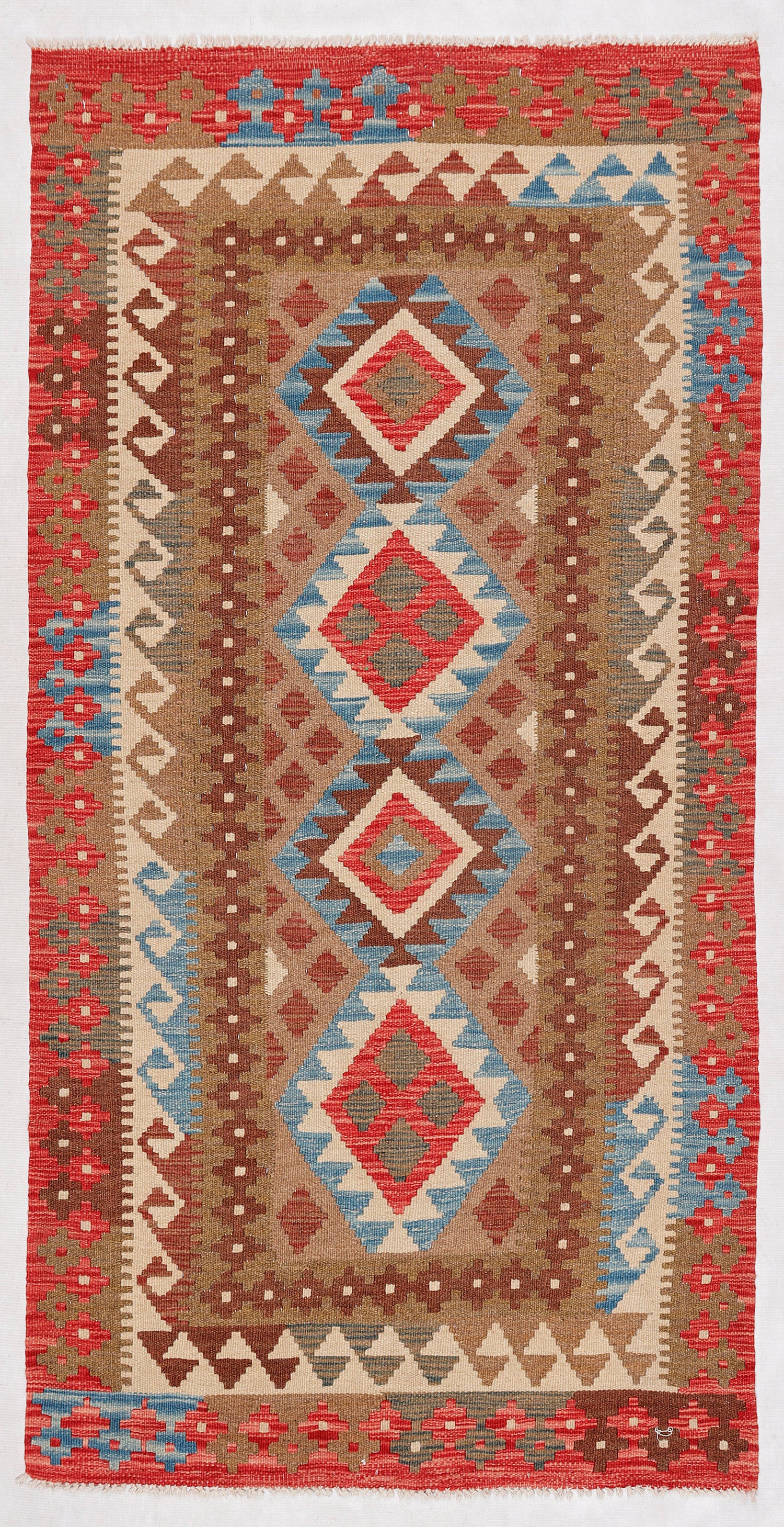 Multy Handmade Veggie Dye Kilim Rug Rectangular