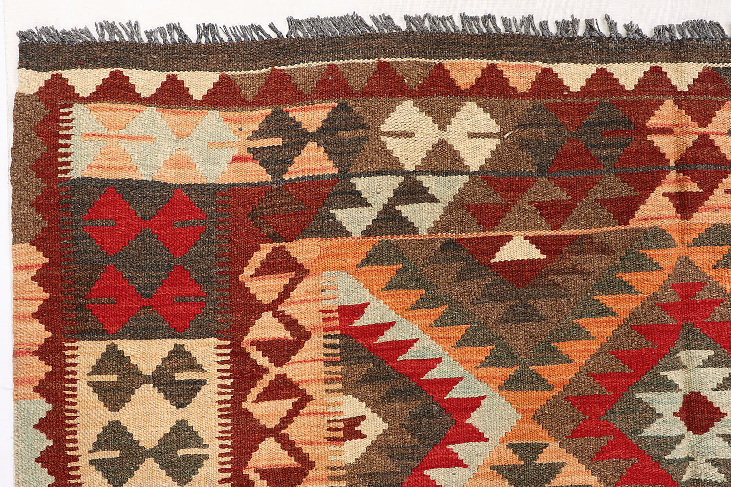 5' X 7' Multy Handmade Veggie Dye Kilim Rug Rectangular