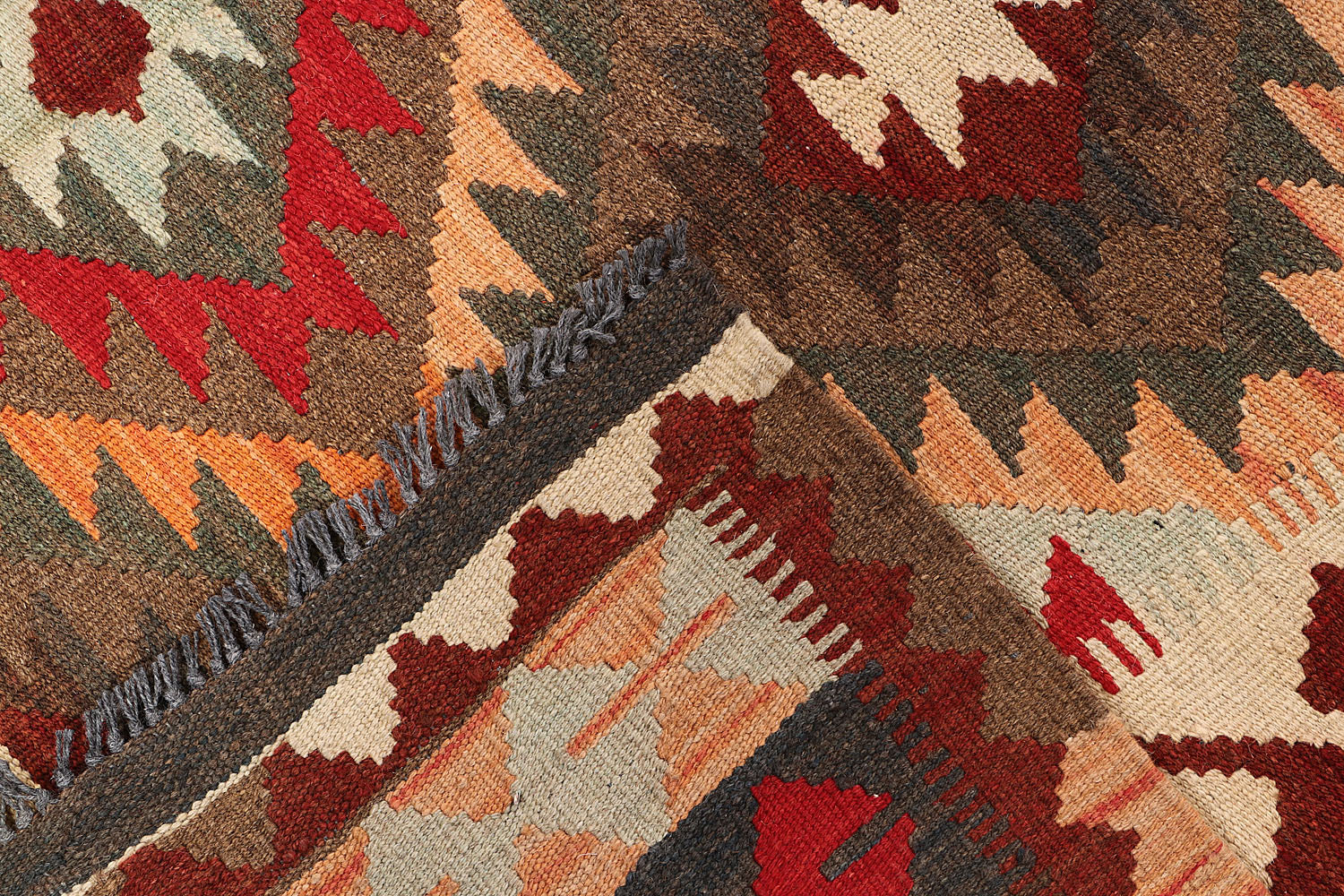 5' X 7' Multy Handmade Veggie Dye Kilim Rug Rectangular