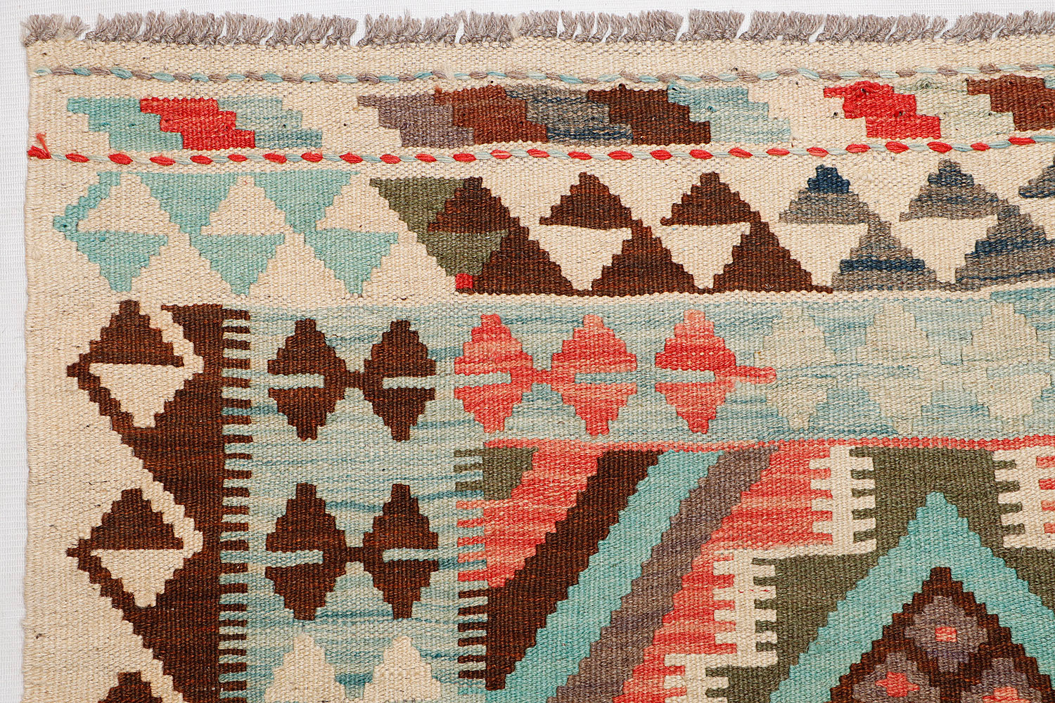 Multy Handmade Veggie Dye Kilim Rug Rectangular