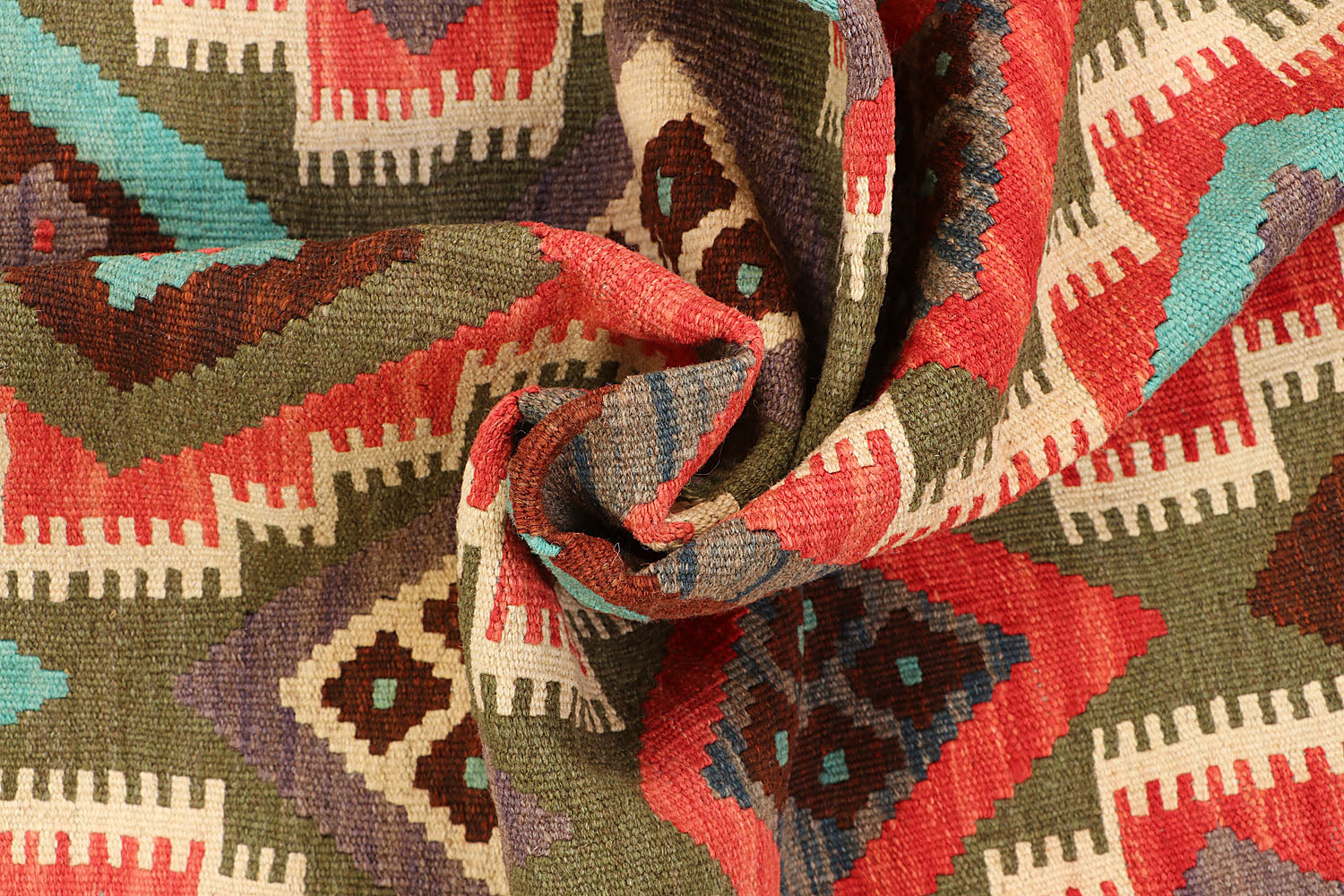 Multy Handmade Veggie Dye Kilim Rug Rectangular