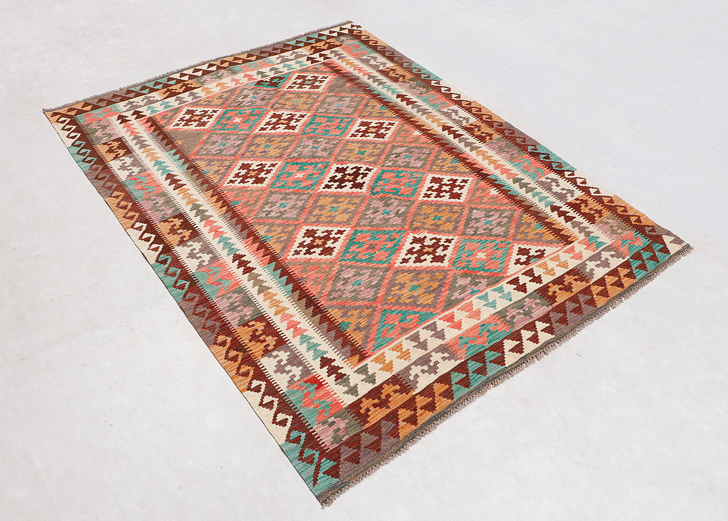 Multy Handmade Veggie Dye Kilim Rug Rectangular