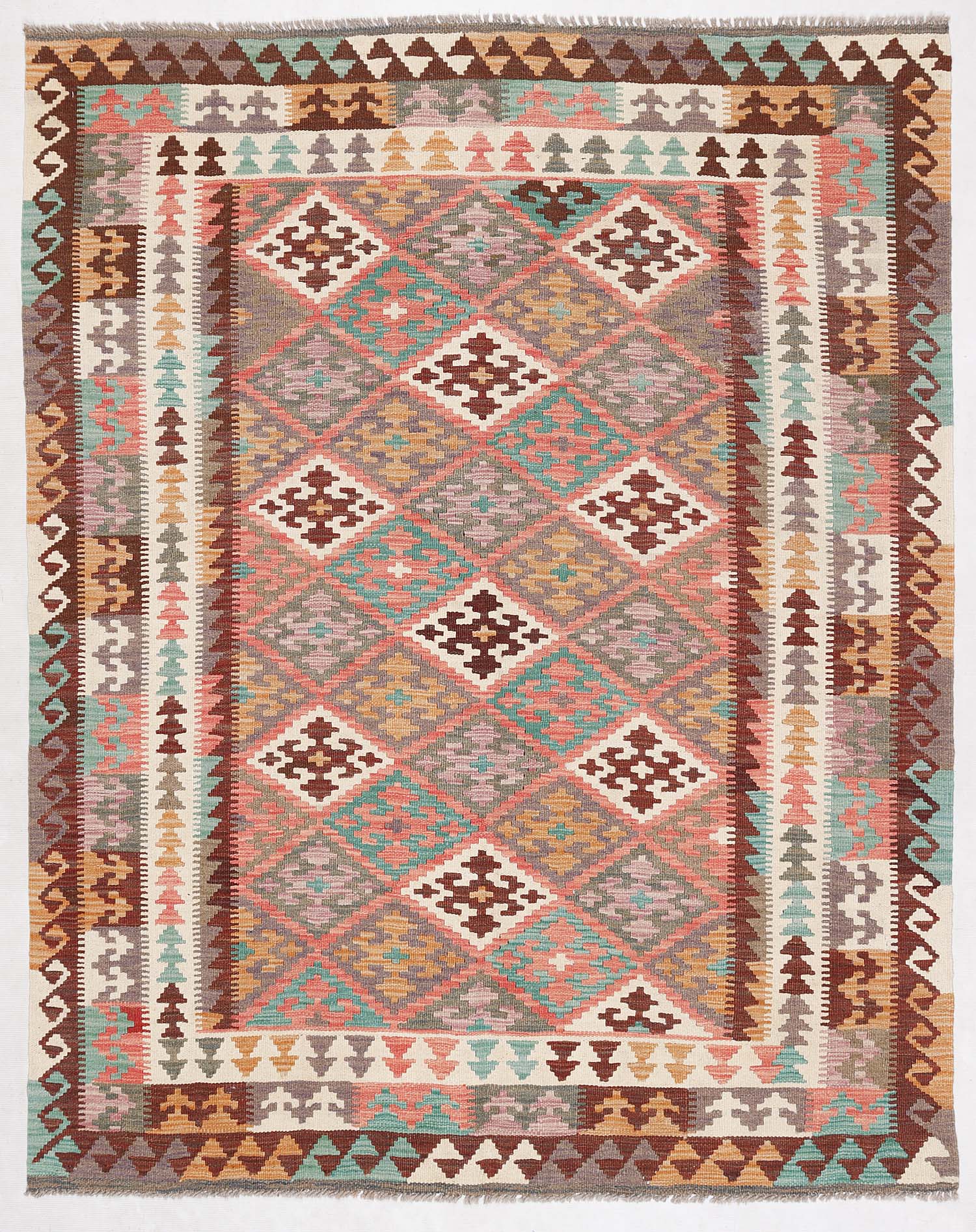 Multy Handmade Veggie Dye Kilim Rug Rectangular