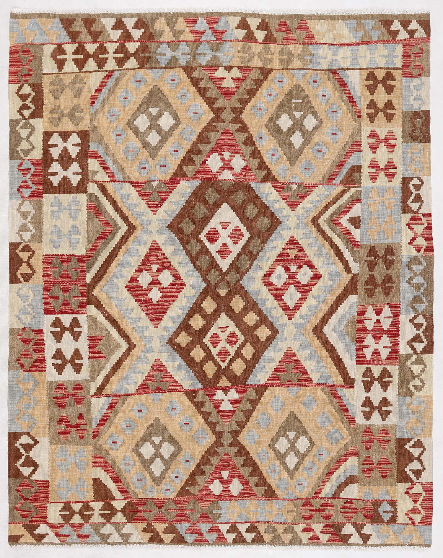 Multy Handmade Veggie Dye Kilim Rug Rectangular