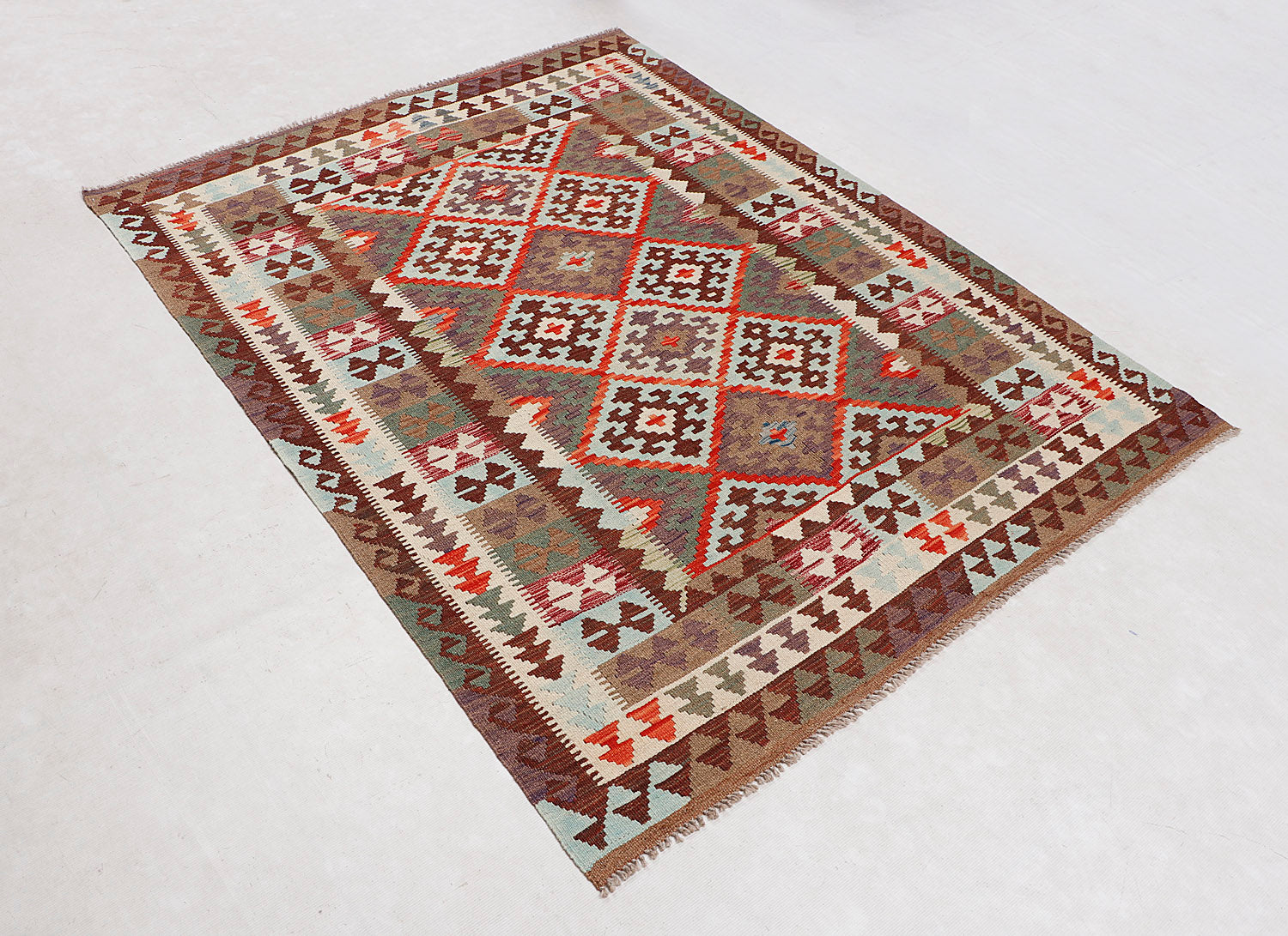 Multy Handmade Veggie Dye Kilim Rug Rectangular
