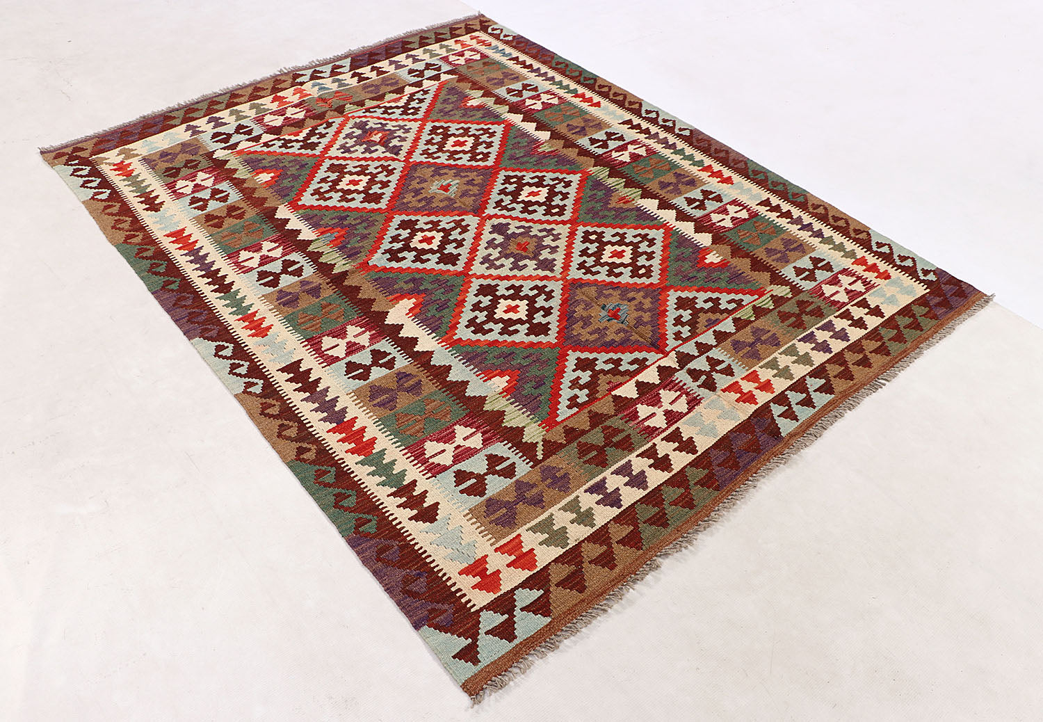 Multy Handmade Veggie Dye Kilim Rug Rectangular