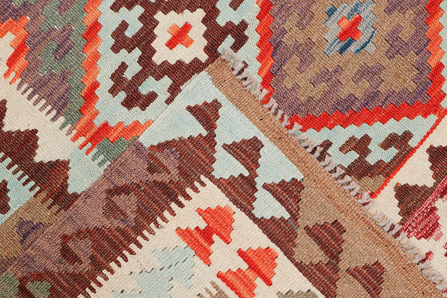 Multy Handmade Veggie Dye Kilim Rug Rectangular