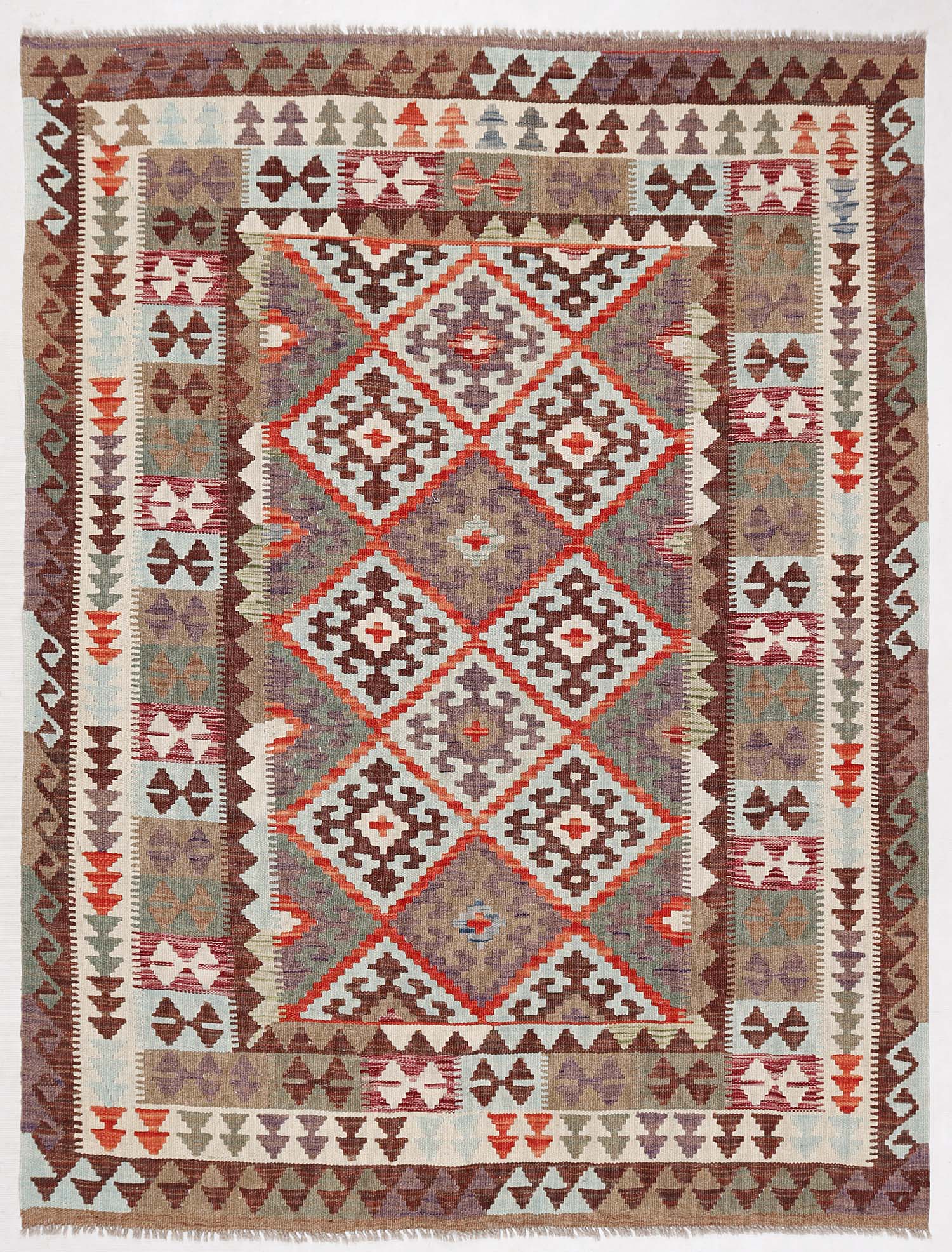 Multy Handmade Veggie Dye Kilim Rug Rectangular
