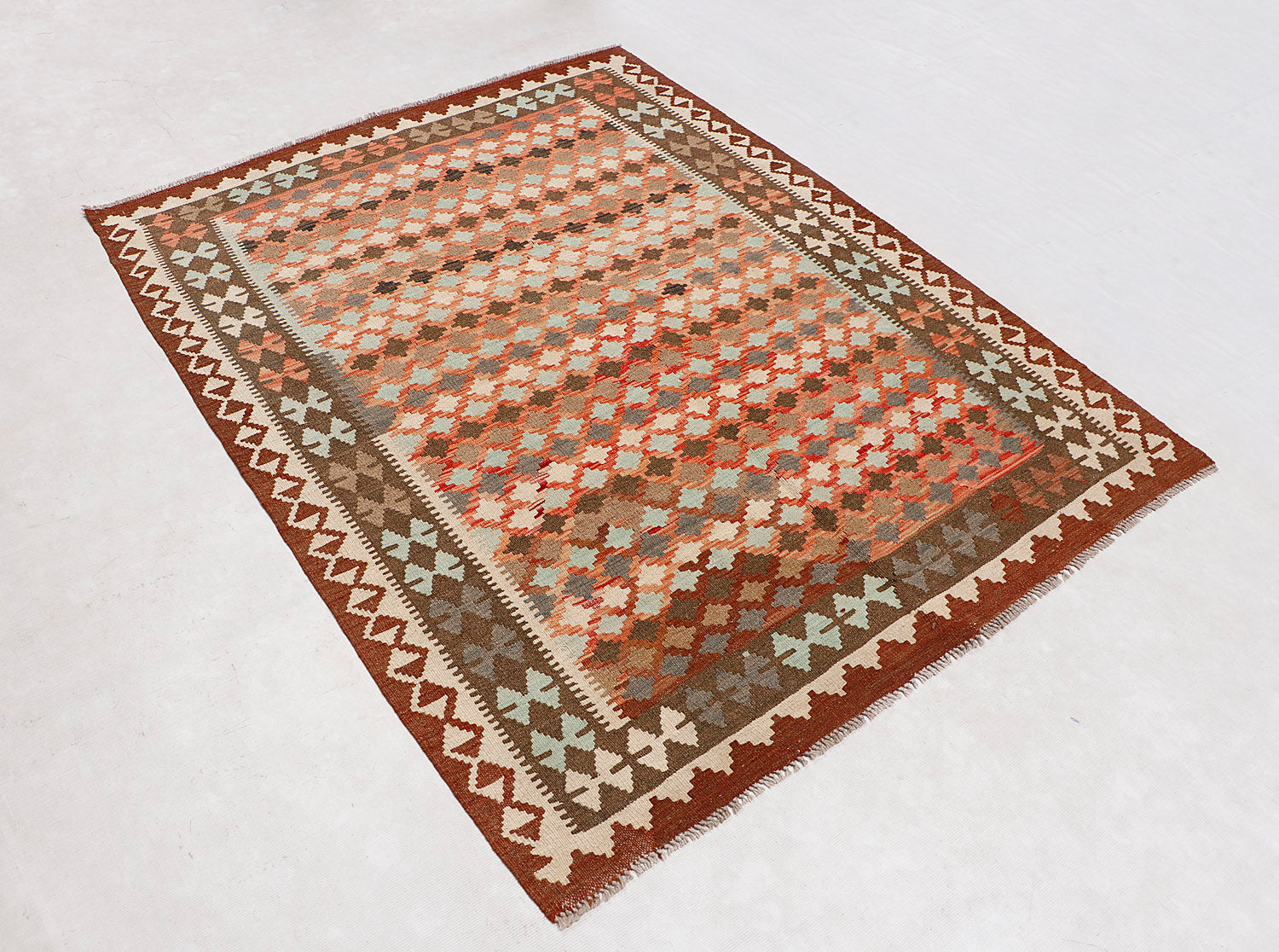 Multy Handmade Veggie Dye Kilim Rug Rectangular