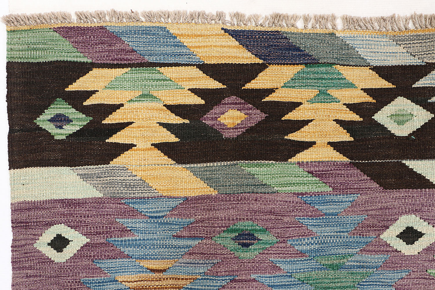 4' 6" x 6' 6 Multy Handmade Veggie Dye Kilim Rug Rectangular