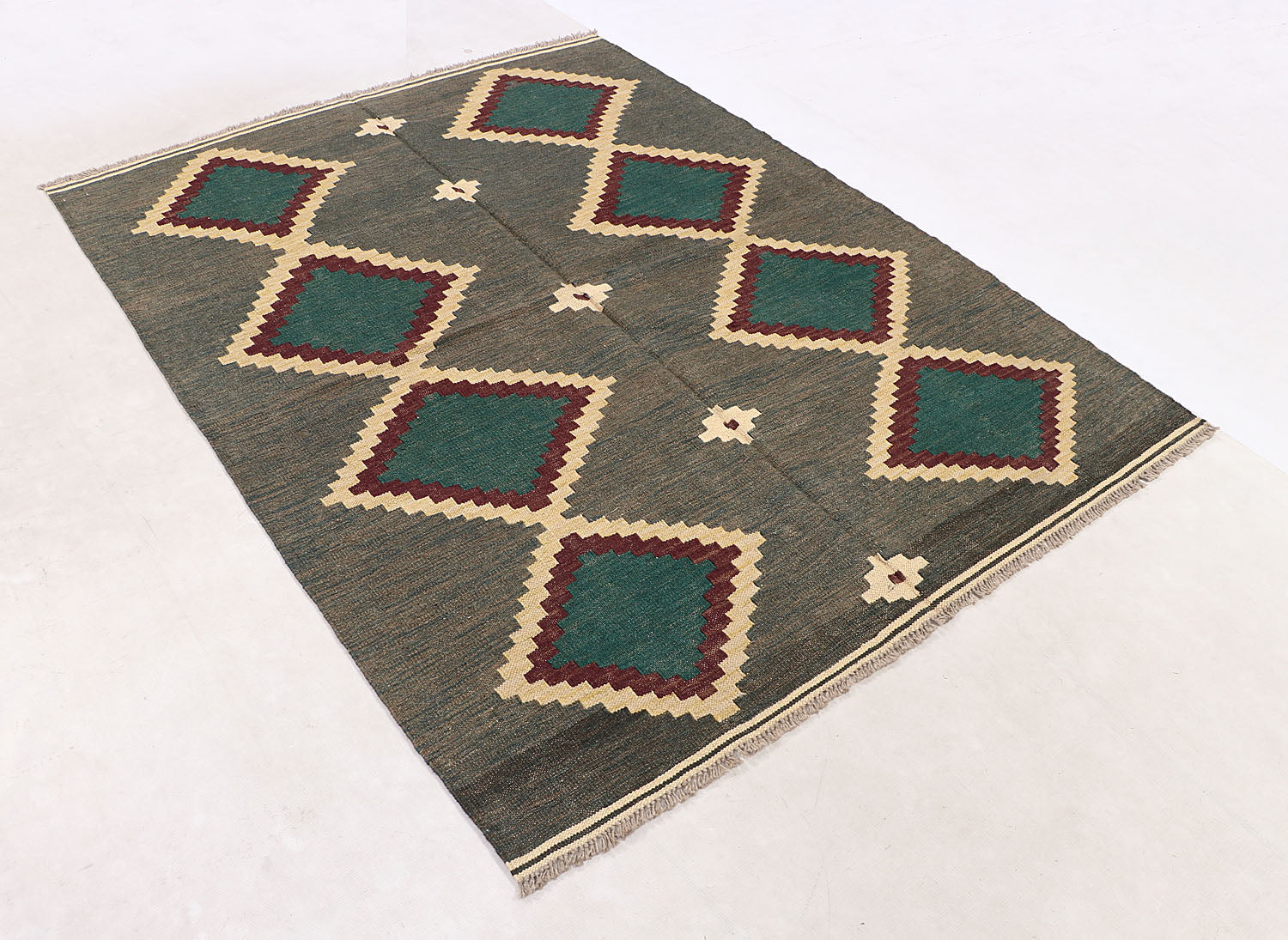 Multy Handmade Veggie Dye Kilim Rug Rectangular
