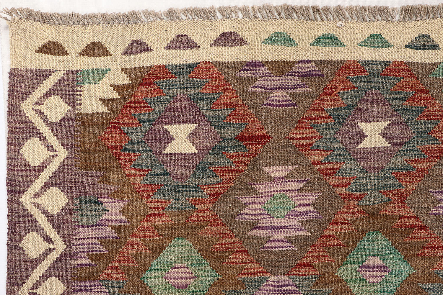 4' 6" x 6' 6 Multy Handmade Veggie Dye Kilim Rug Rectangular