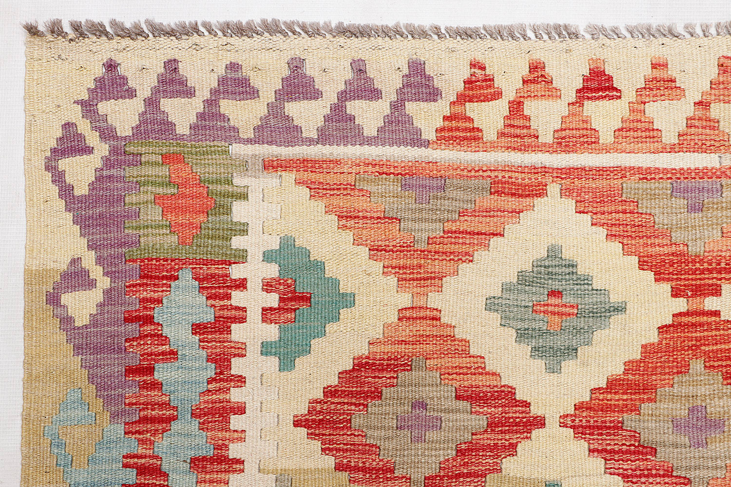 4' 6" x 6' 6 Multy Handmade Veggie Dye Kilim Rug Rectangular
