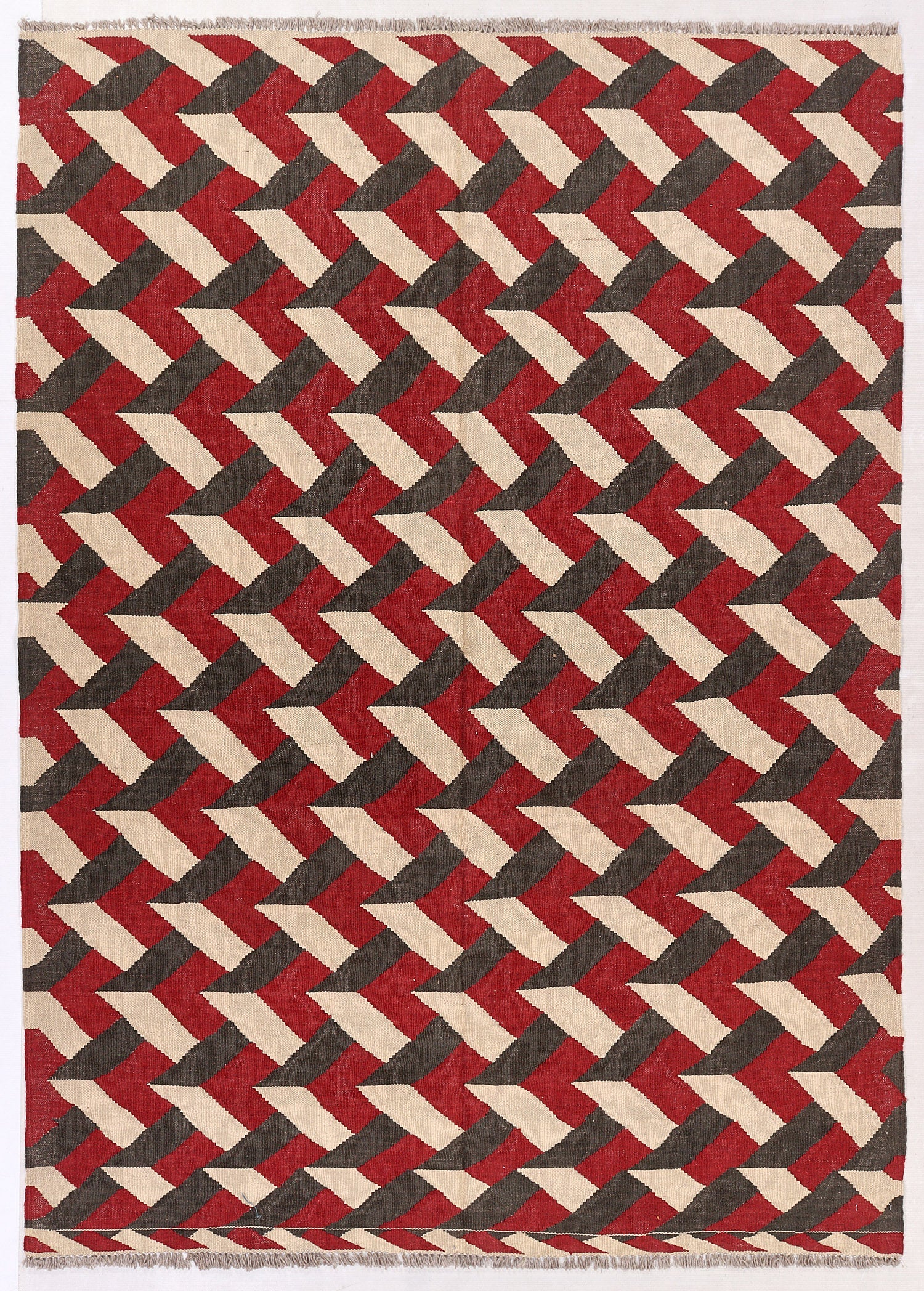 4' 6" x 6' 6 Multy Handmade Veggie Dye Kilim Rug Rectangular