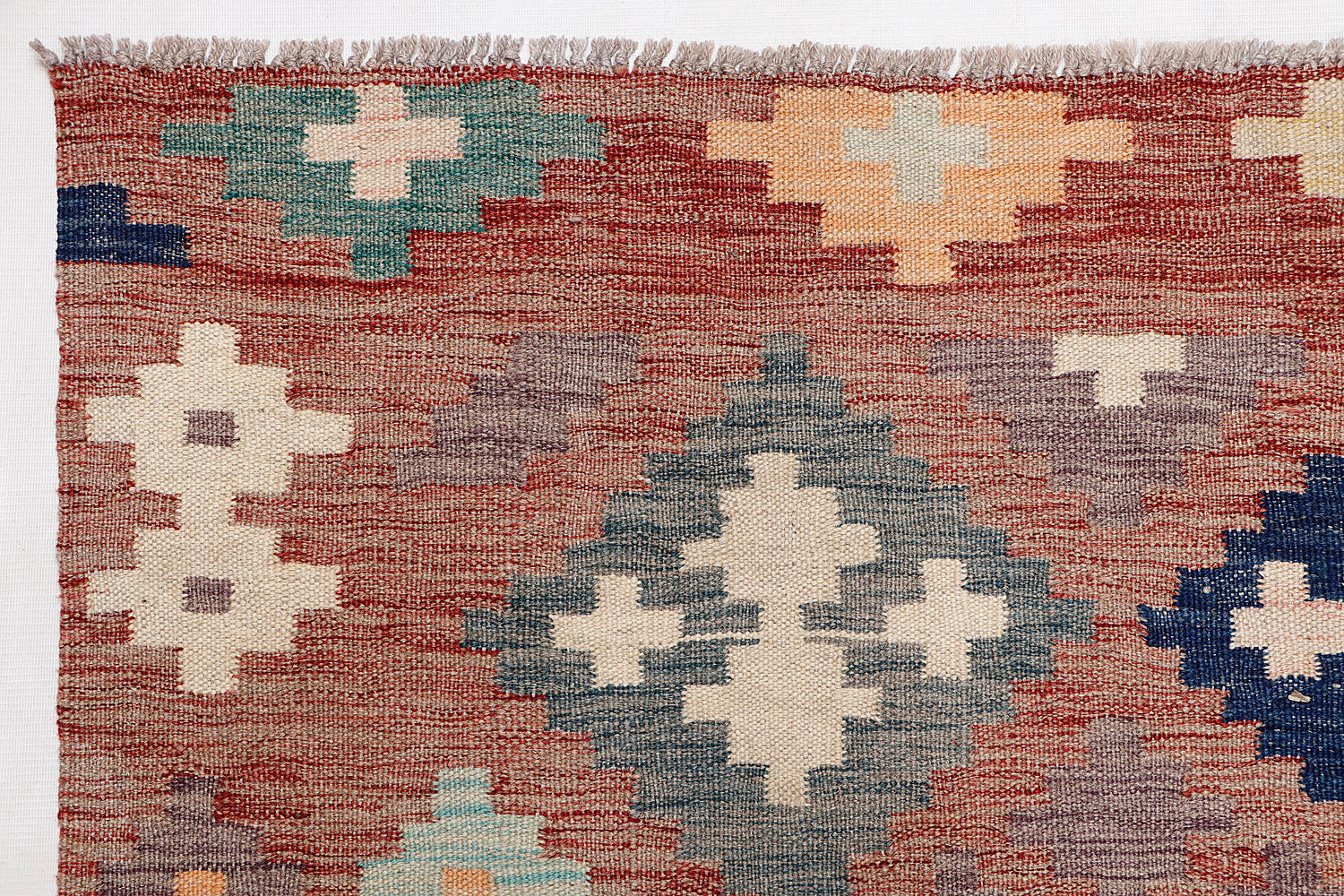 5' X 7' Multy Handmade Veggie Dye Kilim Rug Rectangular