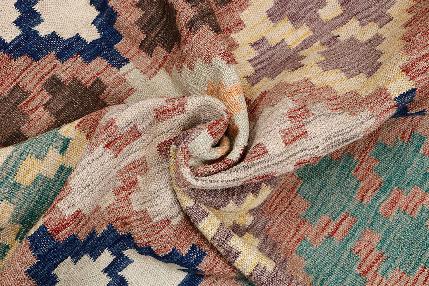 5' X 7' Multy Handmade Veggie Dye Kilim Rug Rectangular