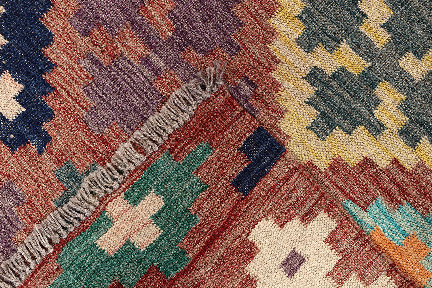 5' X 7' Multy Handmade Veggie Dye Kilim Rug Rectangular