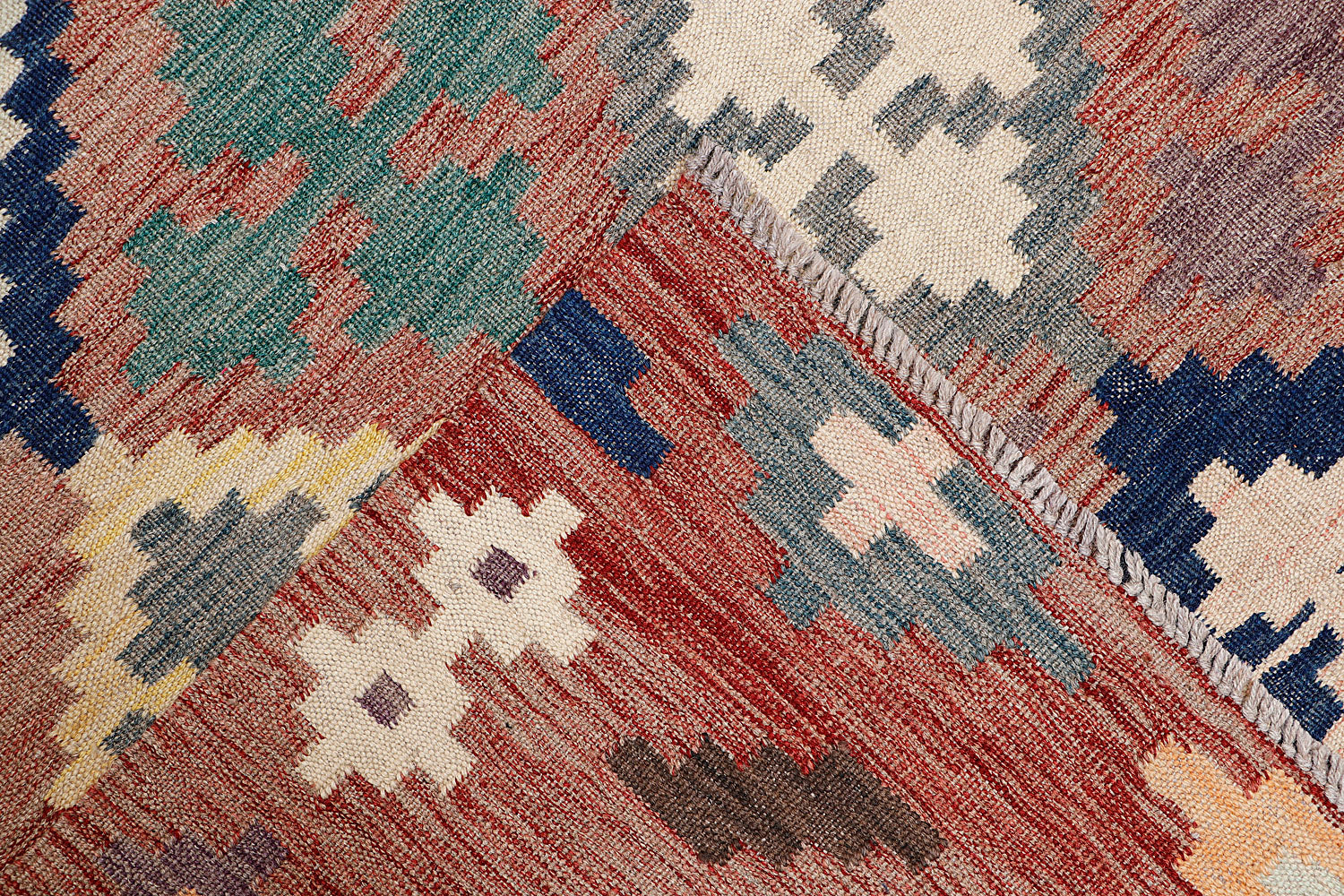 5' X 7' Multy Handmade Veggie Dye Kilim Rug Rectangular