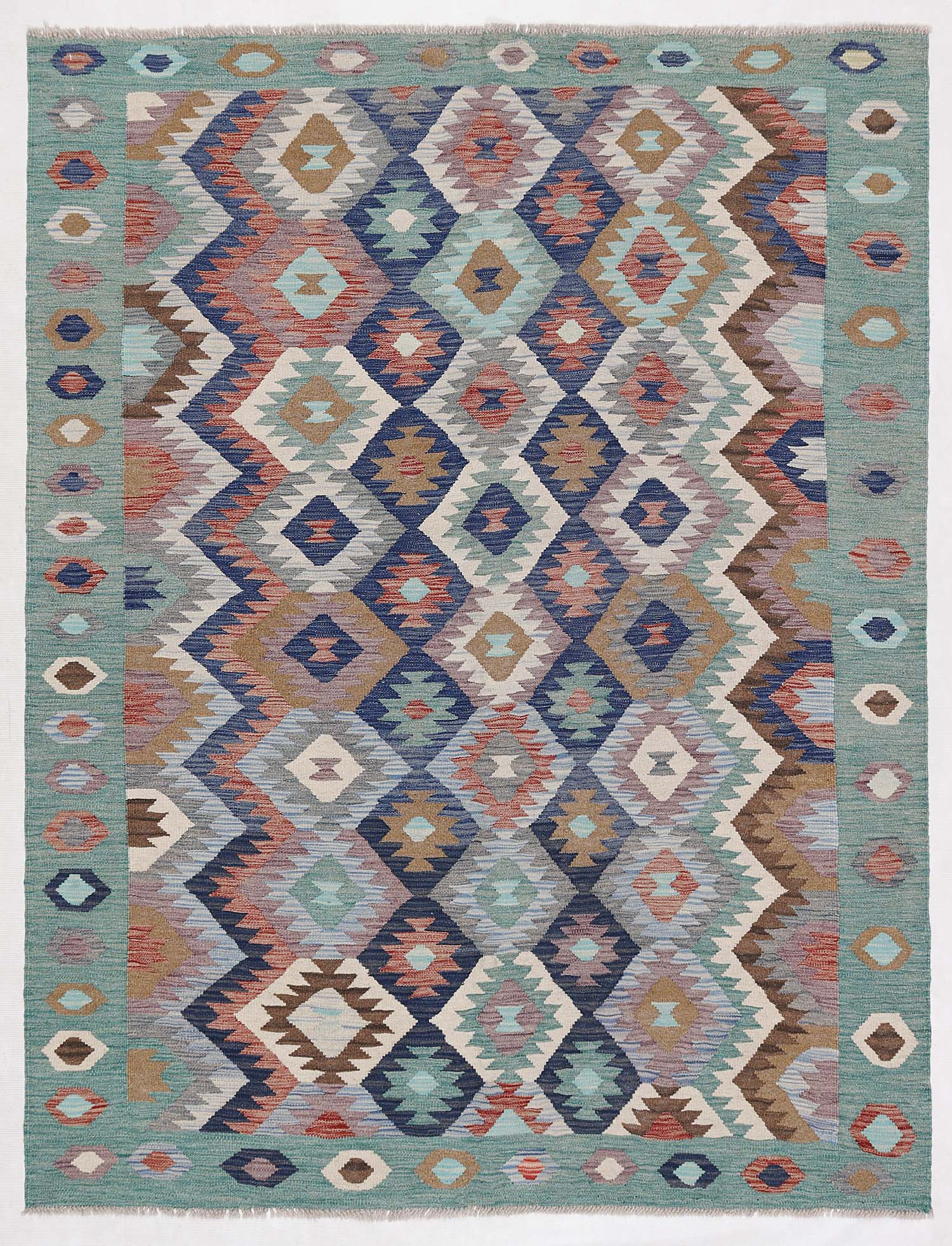 Multy Handmade Veggie Dye Kilim Rug Rectangular