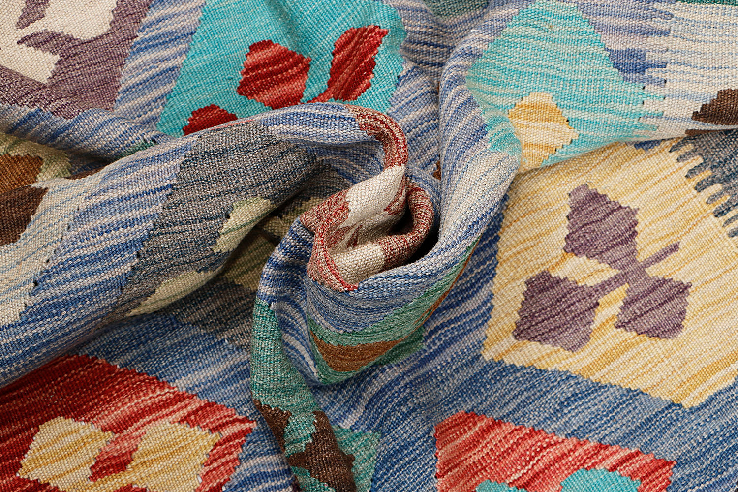 Multy Handmade Veggie Dye Kilim Rug Rectangular