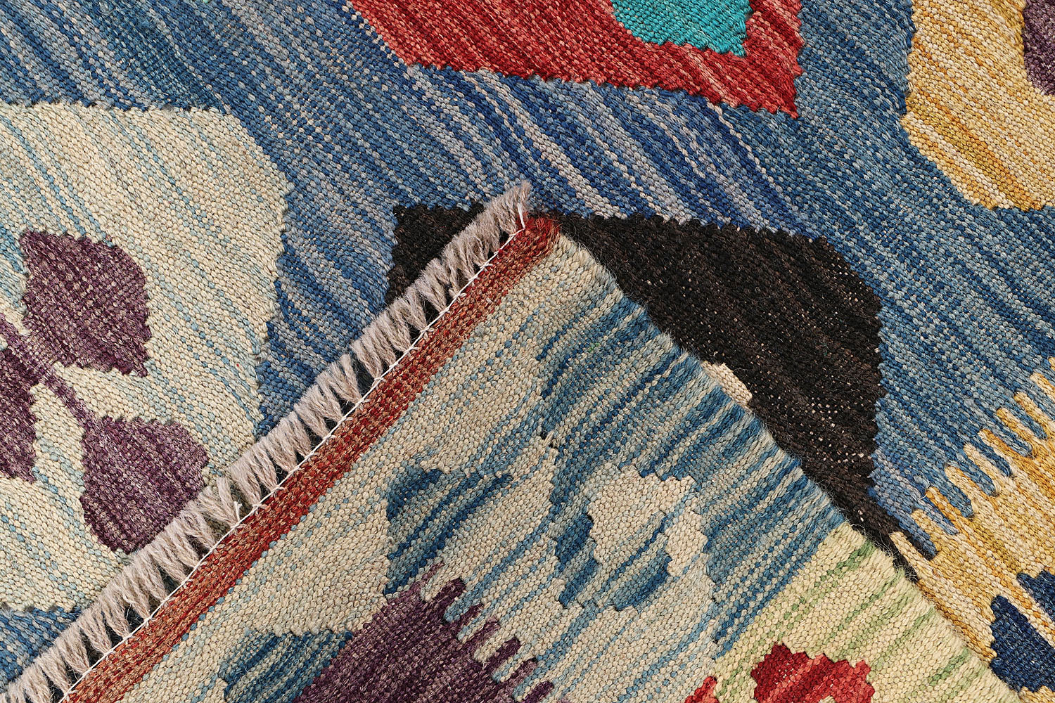 Multy Handmade Veggie Dye Kilim Rug Rectangular