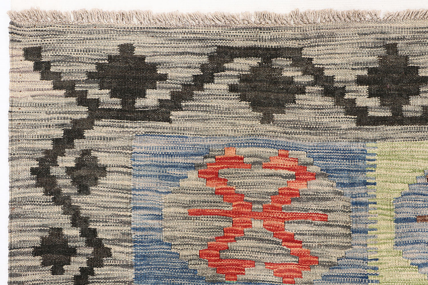 4' 6" x 6' 6 Multy Handmade Veggie Dye Kilim Rug Rectangular