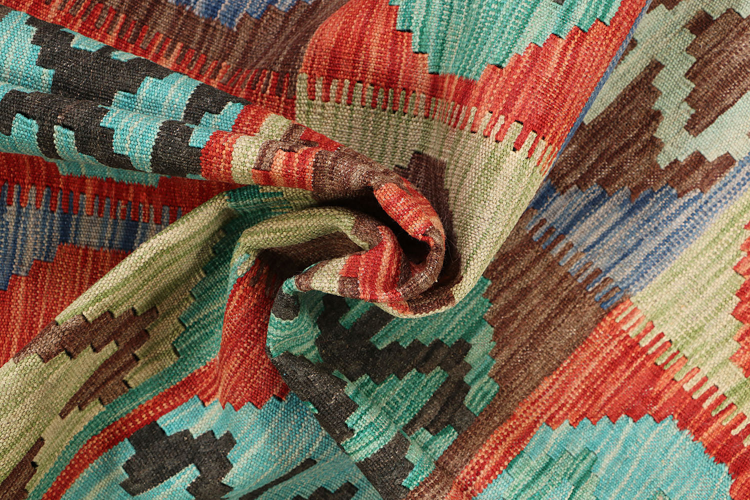 4' 6" x 6' 6 Multy Handmade Veggie Dye Kilim Rug Rectangular