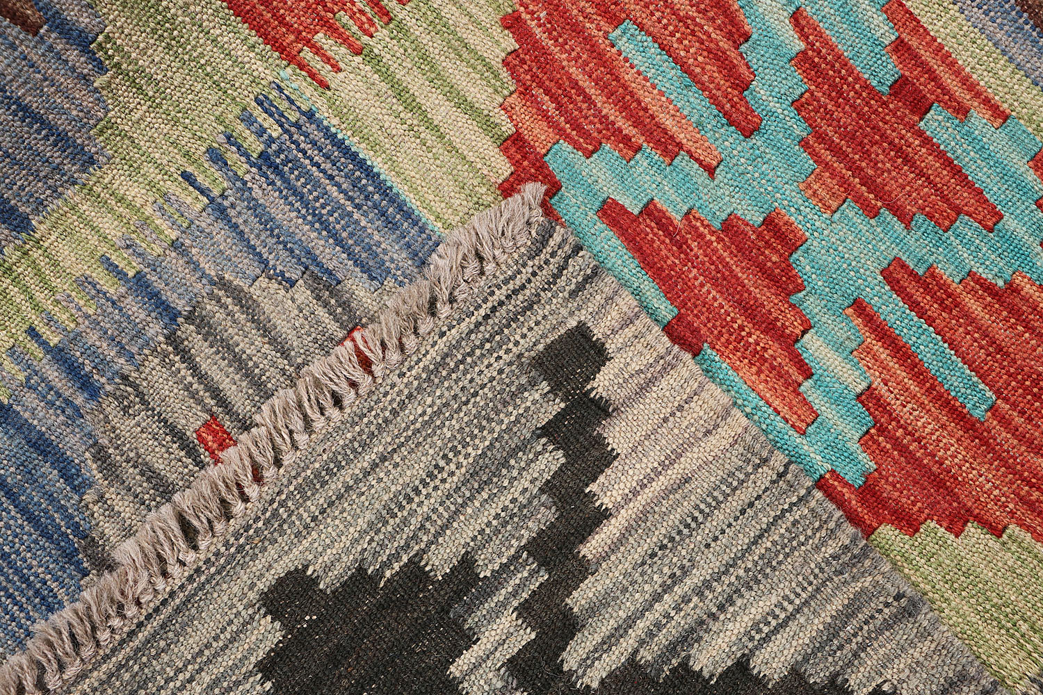 4' 6" x 6' 6 Multy Handmade Veggie Dye Kilim Rug Rectangular