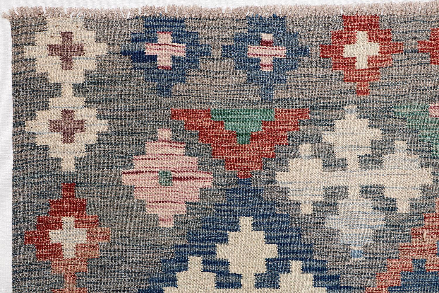 4' 6" x 6' 6 Multy Handmade Veggie Dye Kilim Rug Rectangular