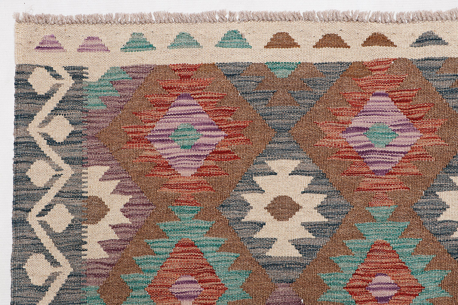 5' X 7' Multy Handmade Veggie Dye Kilim Rug Rectangular