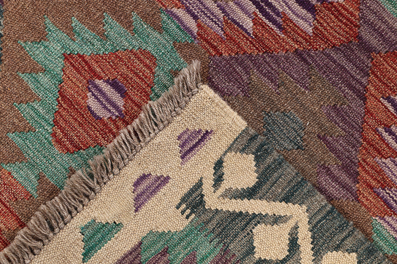 5' X 7' Multy Handmade Veggie Dye Kilim Rug Rectangular
