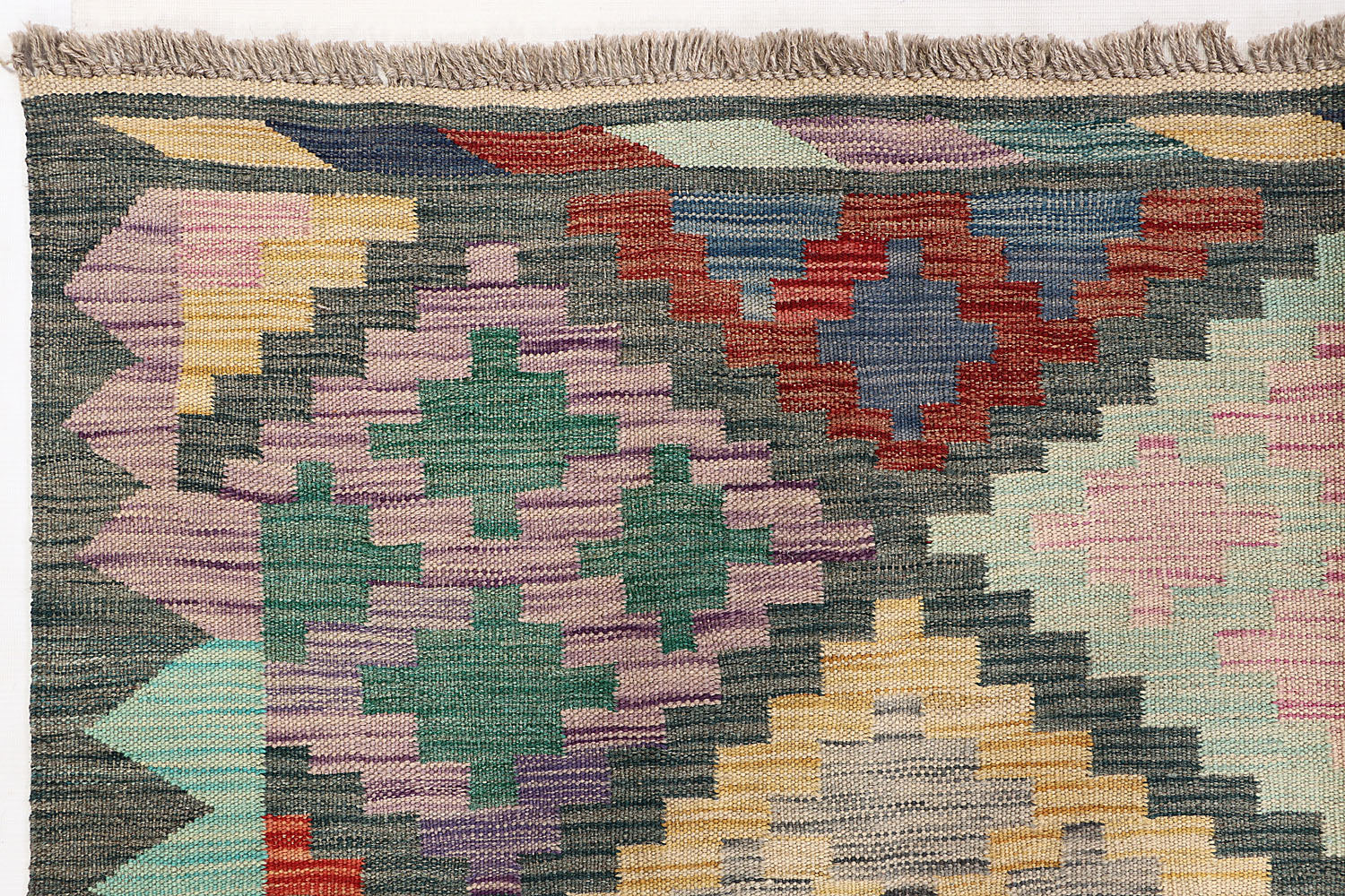 5' X 7' Multy Handmade Veggie Dye Kilim Rug Rectangular