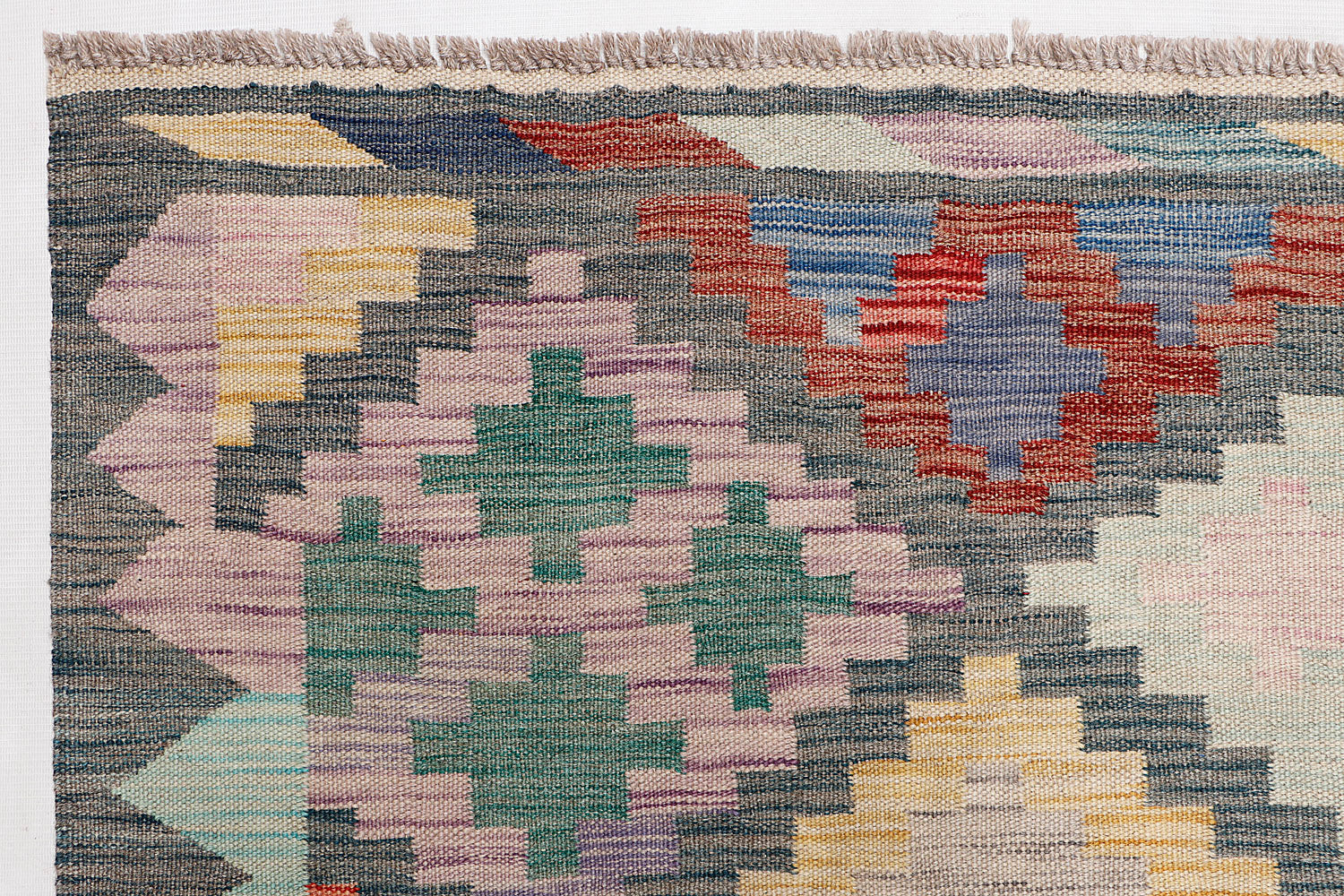 5' X 7' Multy Handmade Veggie Dye Kilim Rug Rectangular