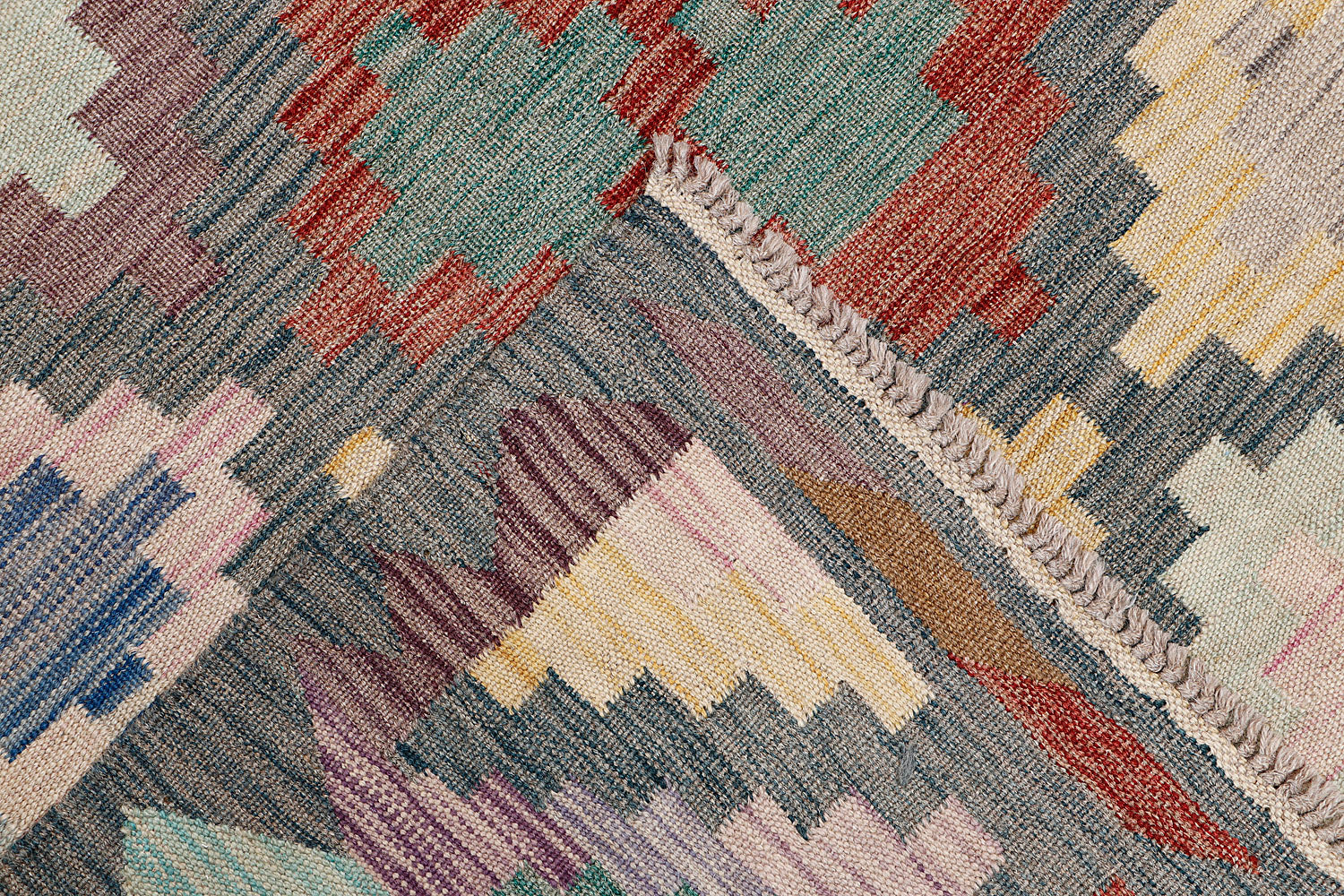 5' X 7' Multy Handmade Veggie Dye Kilim Rug Rectangular