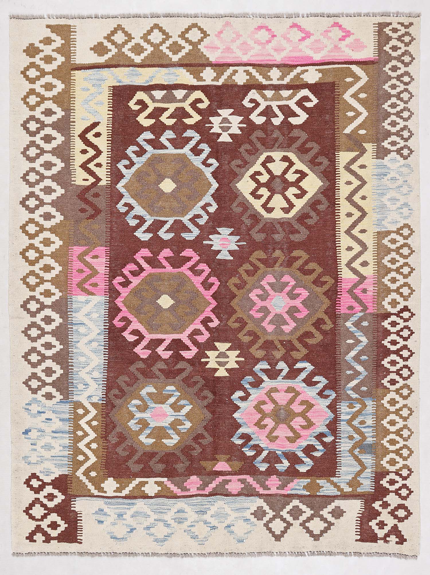 Multy Handmade Veggie Dye Kilim Rug Rectangular
